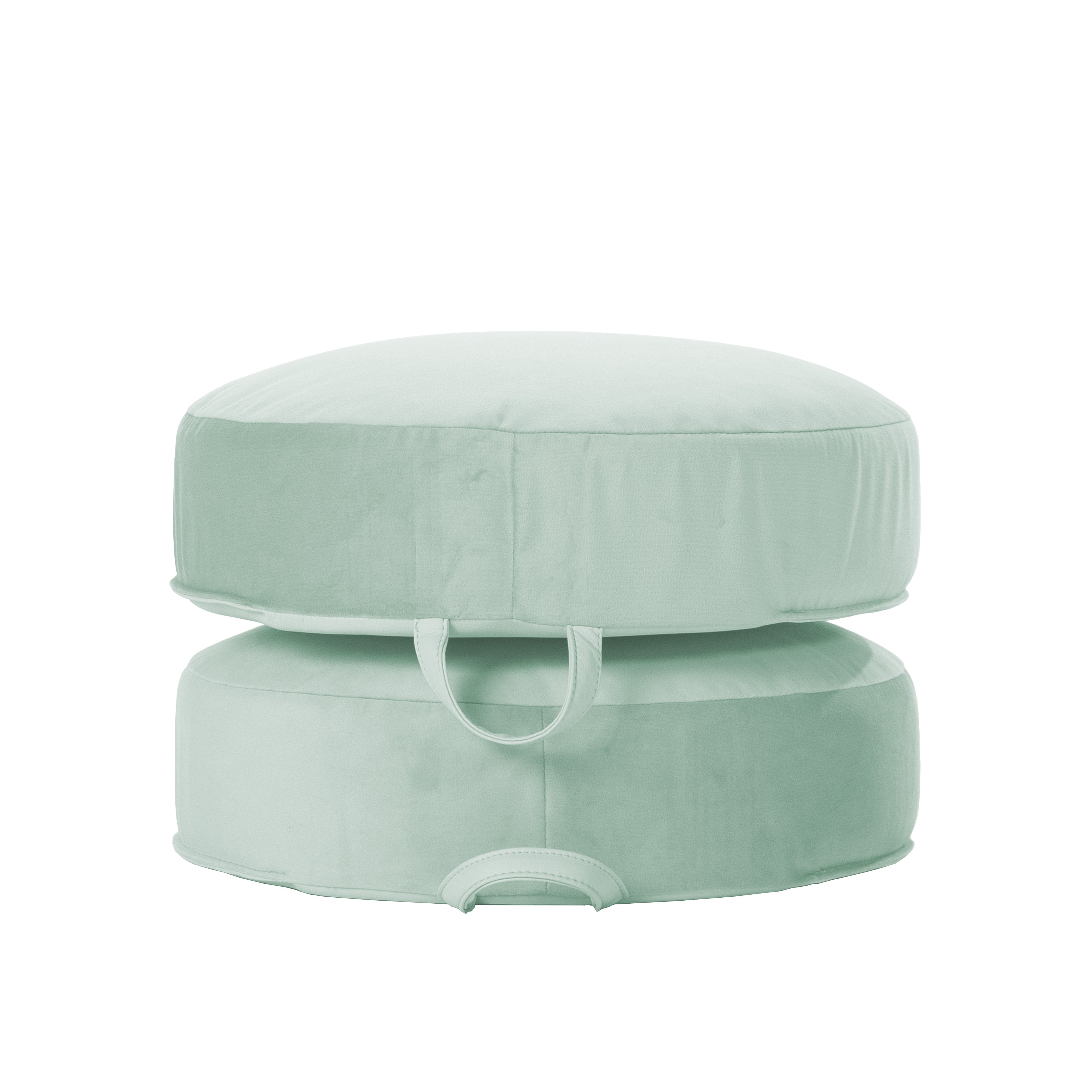 Overstuffed Microfiber Floor Cushions, 2-Piece - Aloe