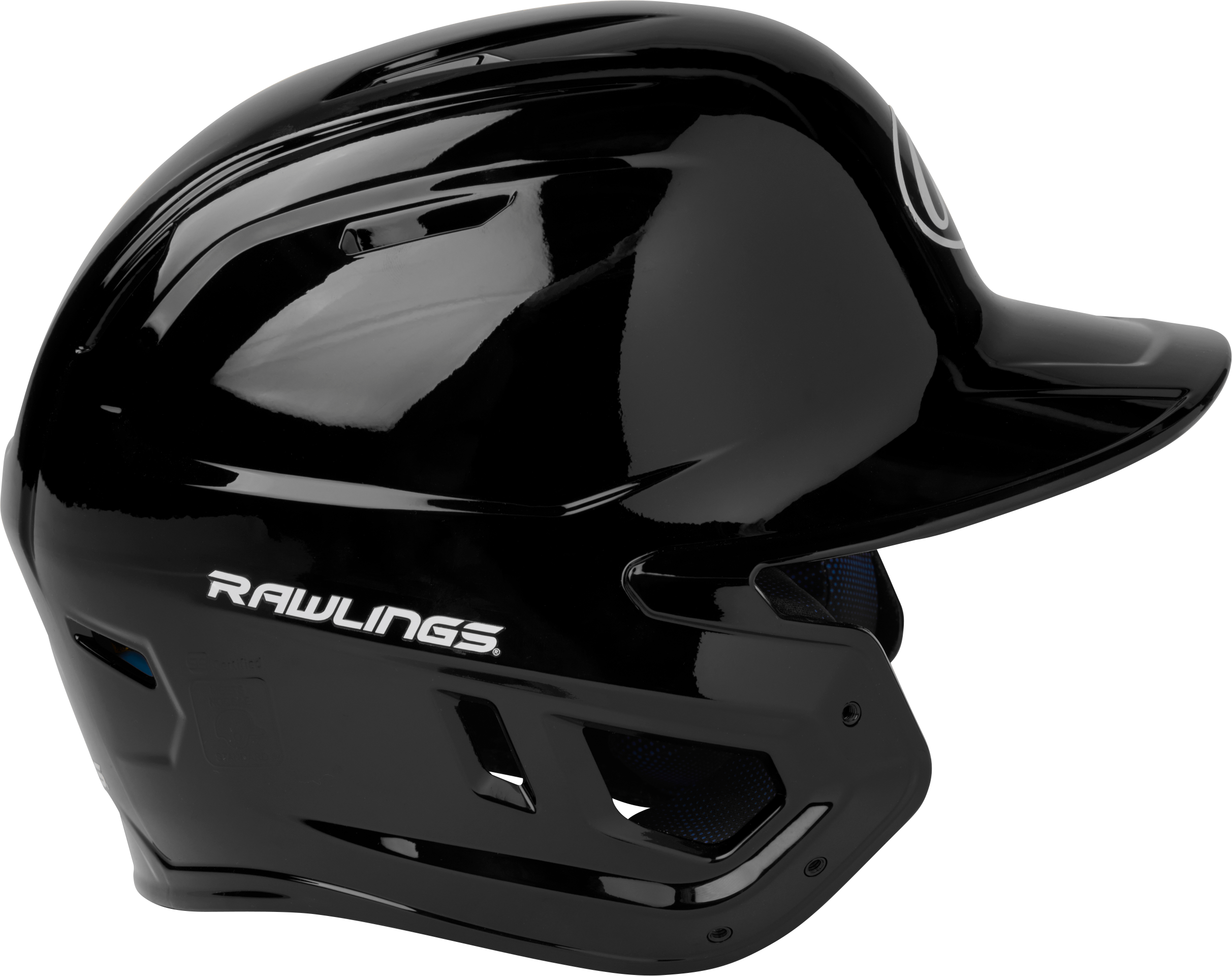 Rawlings Mach Gloss Senior Baseball Helmet - Black