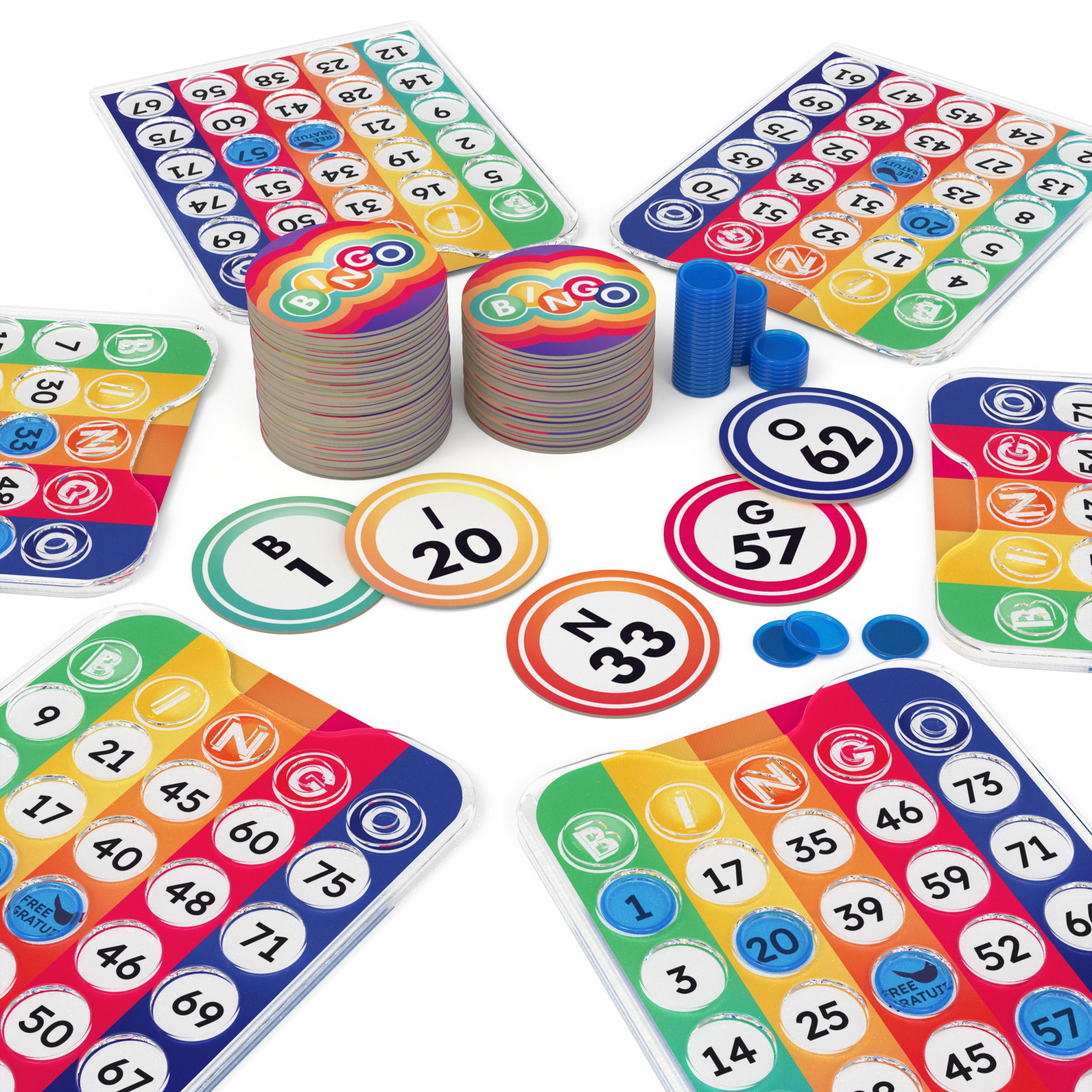 Pack & Go Bingo Game from Spin Master Games Outdoor Games Kids Games Yard Games Portable Rainbow Bingo Chips Games for Adults and Kids Ages 8 and up