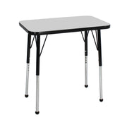 18" x 30" Rectangle T-Molding Activity Table with Adjustable Standard Ball Glide Legs - Gray/Black