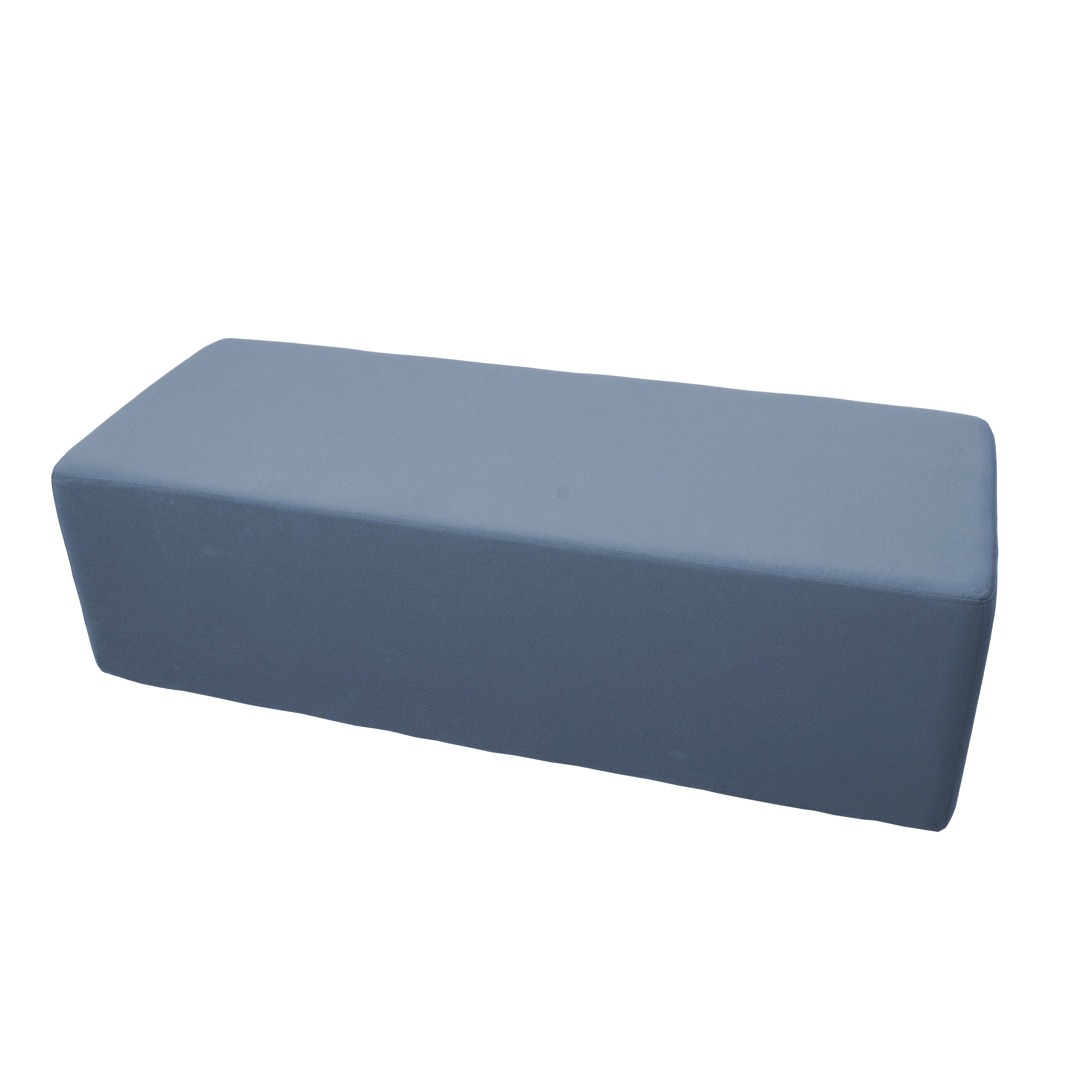Outdoor 24" x 60" Rectangle Ottoman with Sunbrella®, 18" H - Canvas Haze