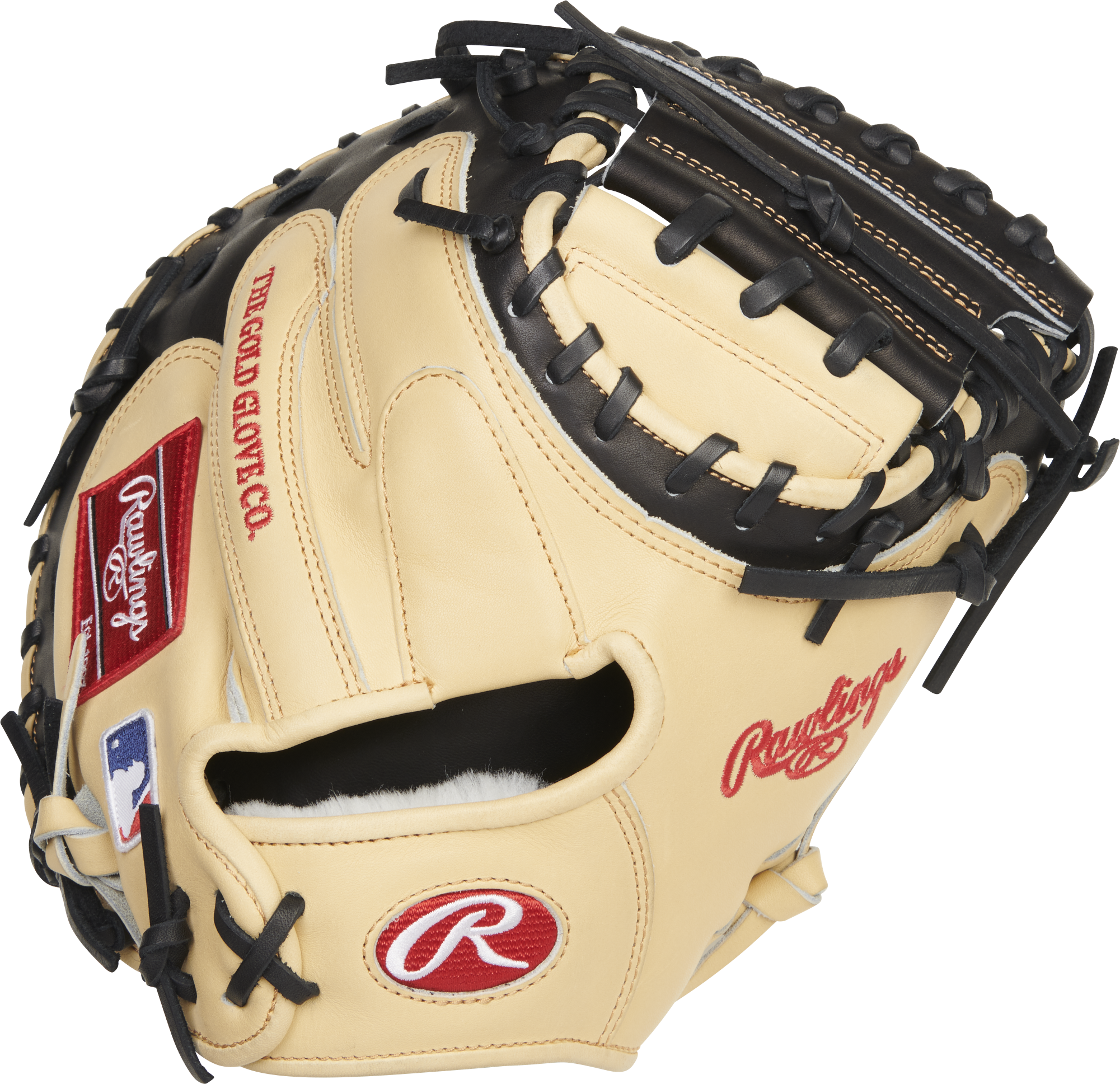 Rawlings Pro Preferred Series Catchers Mitt 34-Inch Baseball Glove - Right Hand Thrower - Camel/Black