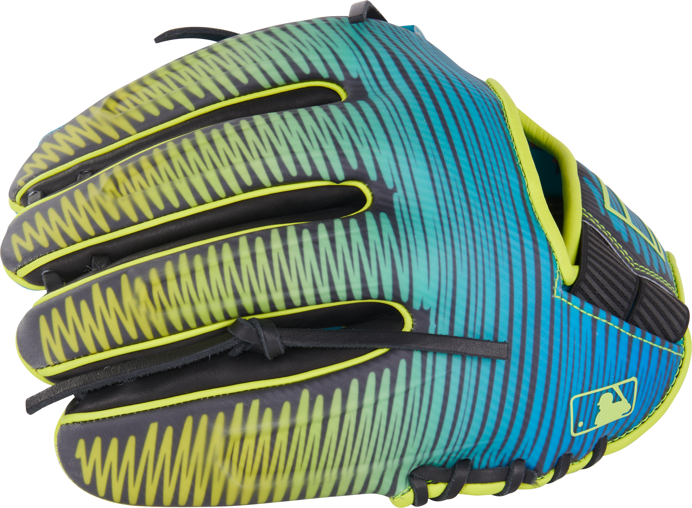 Rawlings Rev1X Series 11.75-Inch Baseball Glove - Right Hand Thrower - Teal/Yellow/Black