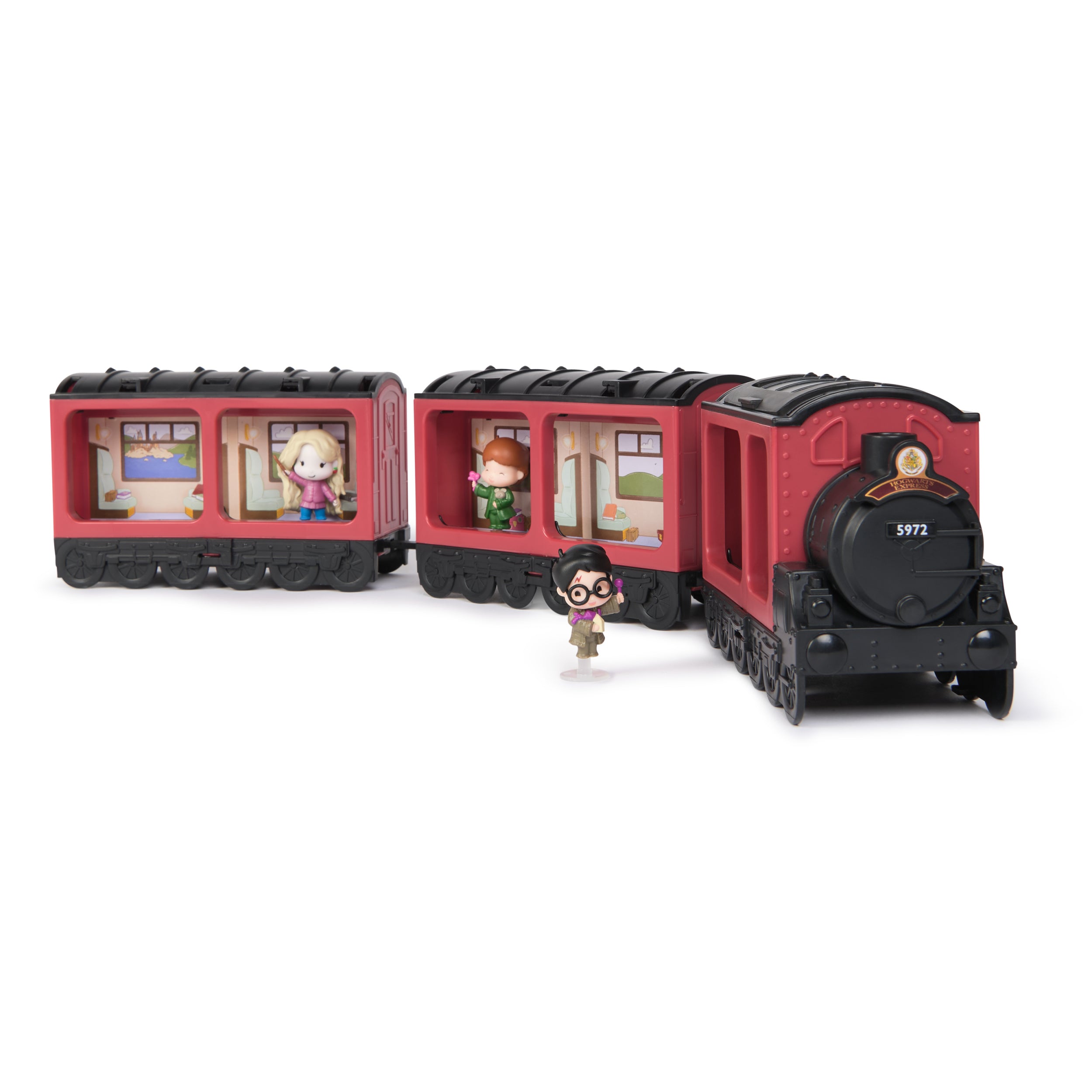 Wizarding World Harry Potter, Micro Magical Moments Hogwarts Express Collectibles Display & Carrying Case with 3 Figures, Kids Toys for Ages 6 and up