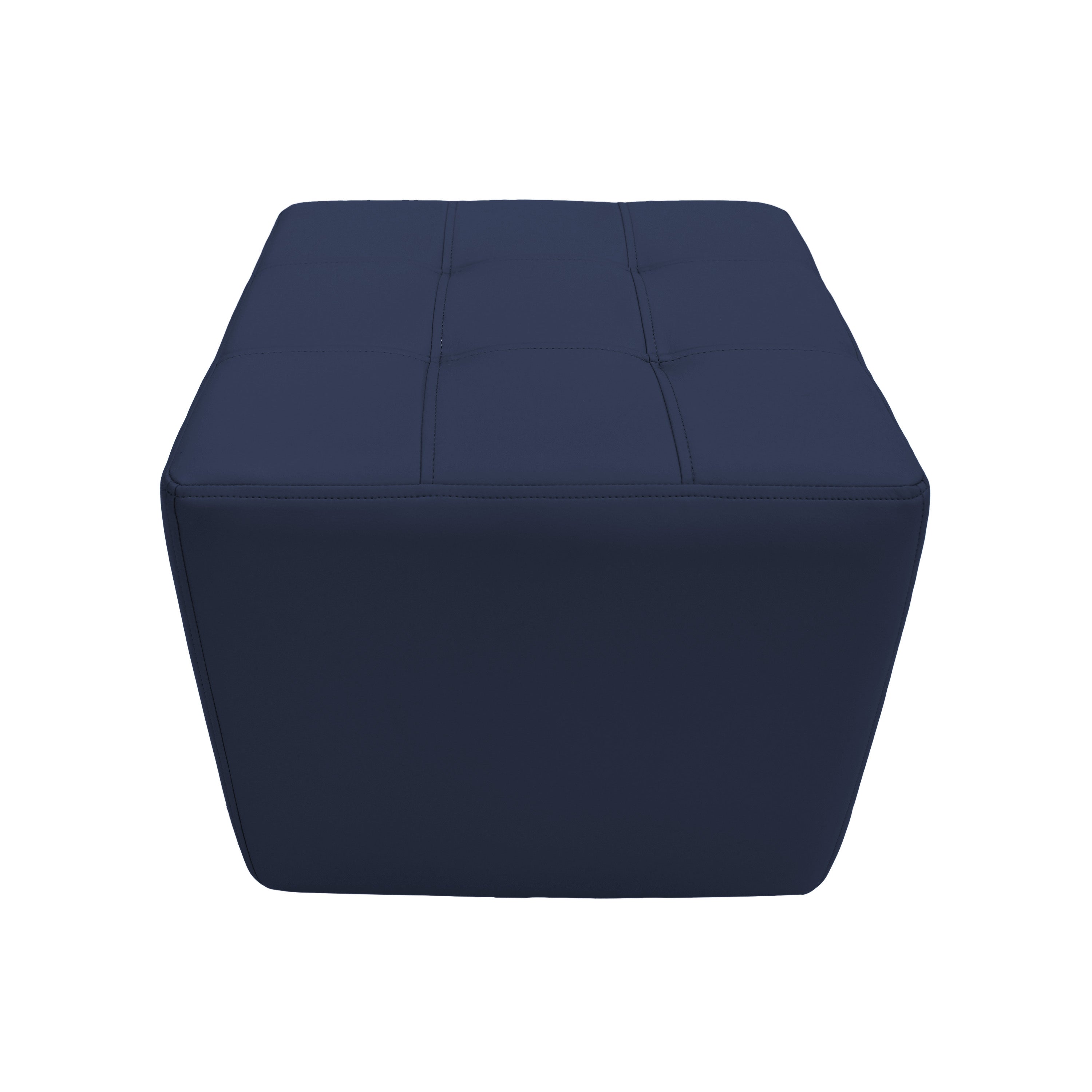Tufted Square Ottoman 16" Height - Navy