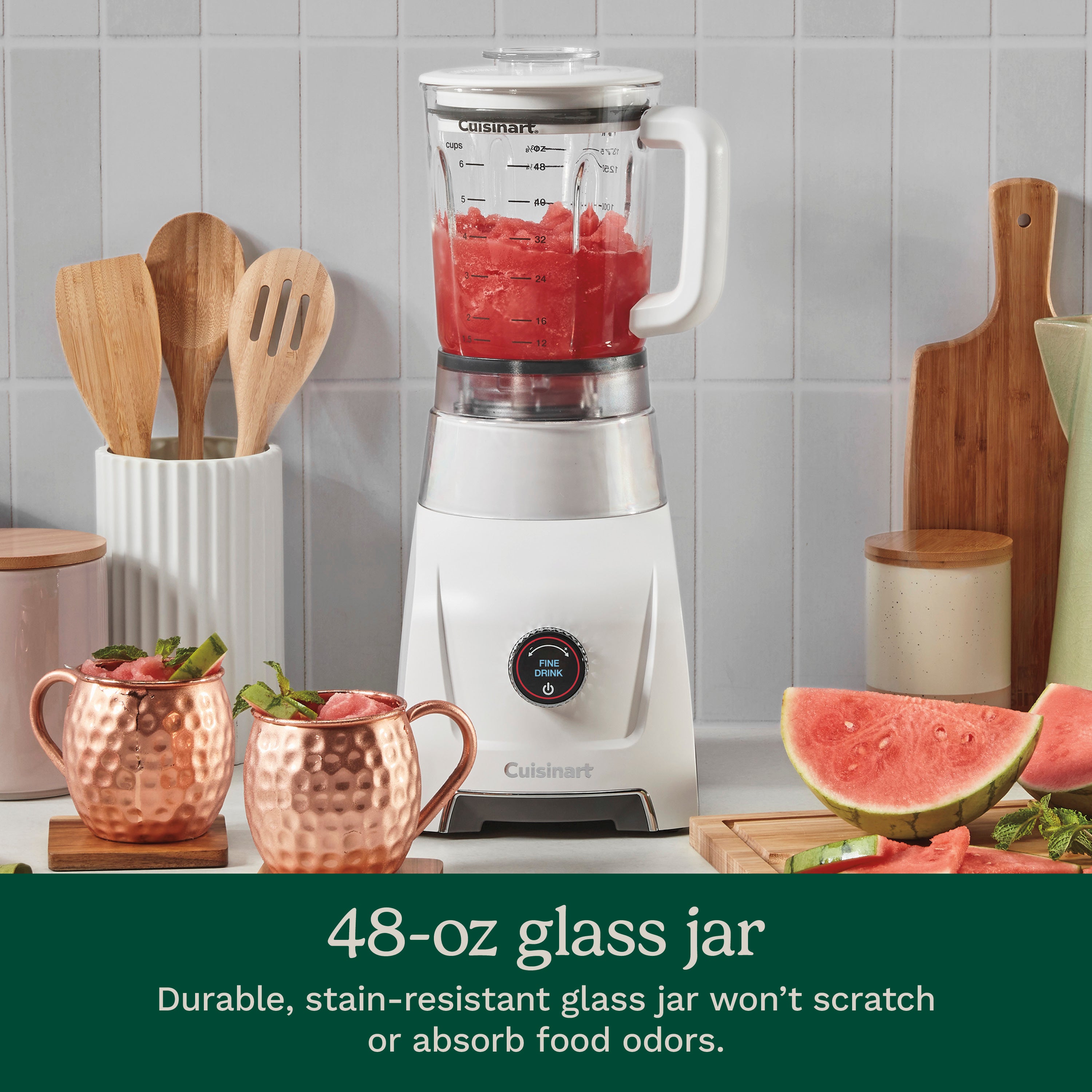 Hurricane® 48 oz Glass Jar Blender