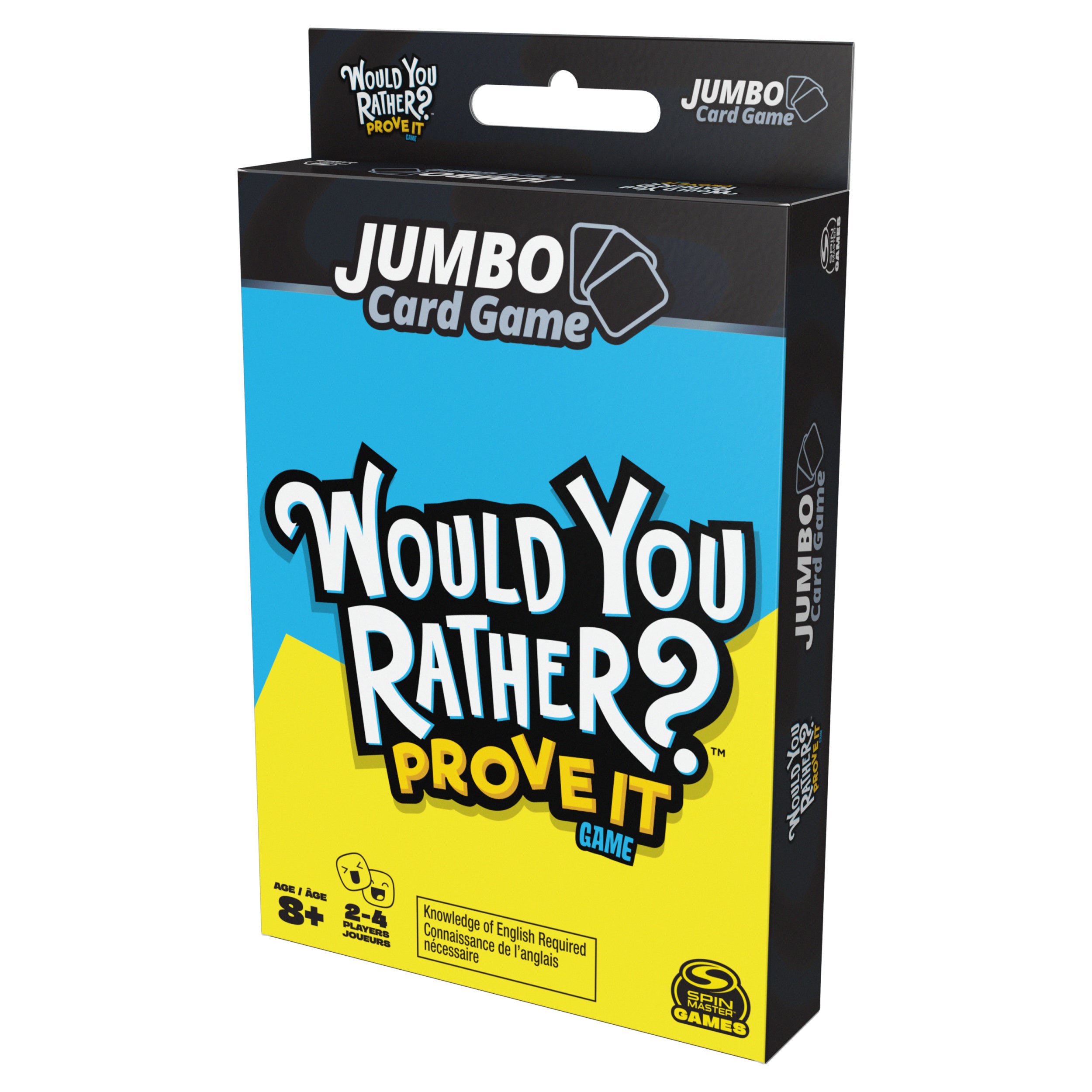 Would You Rather? Prove It Jumbo Card Game| 2-4 Player Party Game | Family Board Game | Funny Gifts| Fun Games for Adults and Kids Ages 8 and up