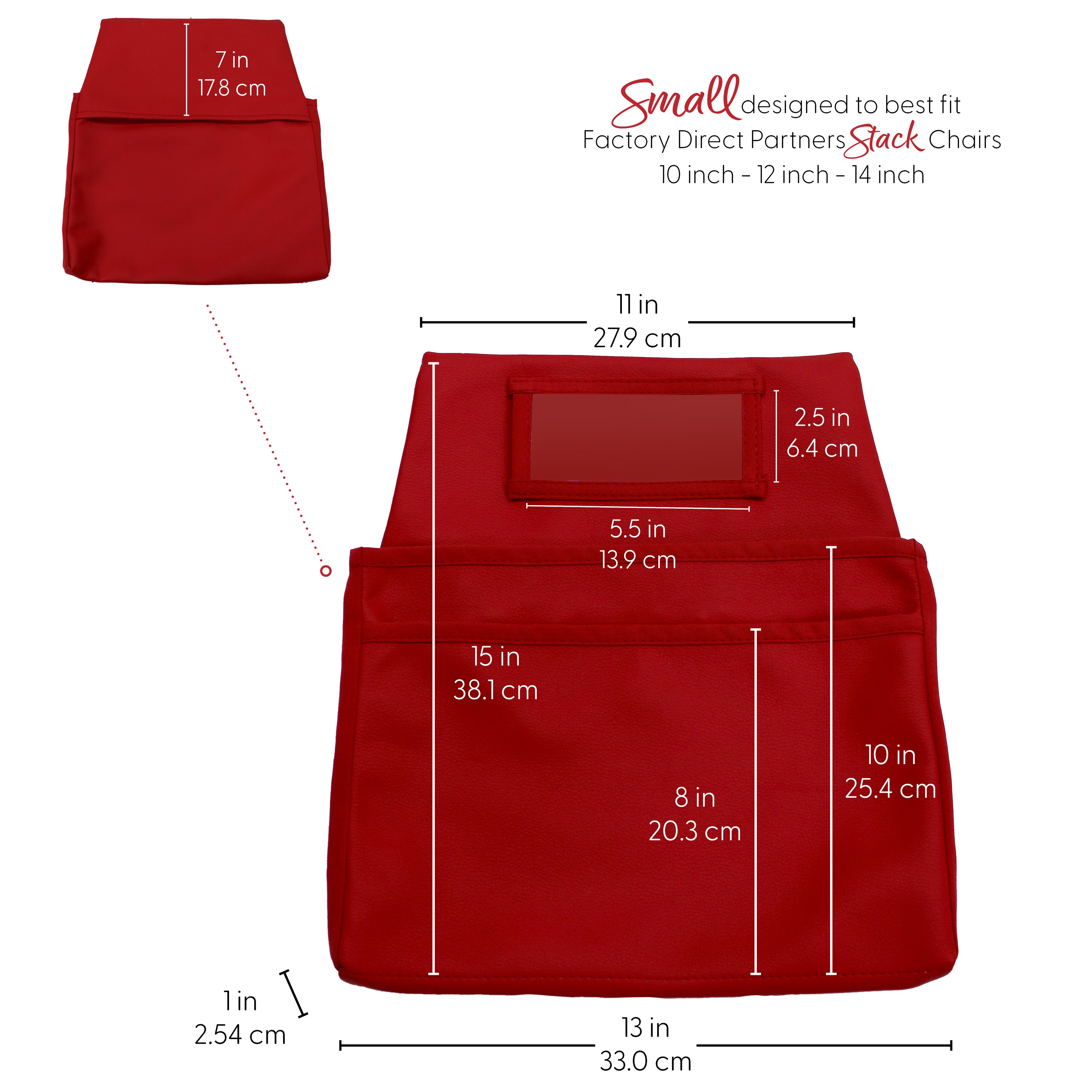 Vinyl Seat Companions, Small, 12-Piece - Red