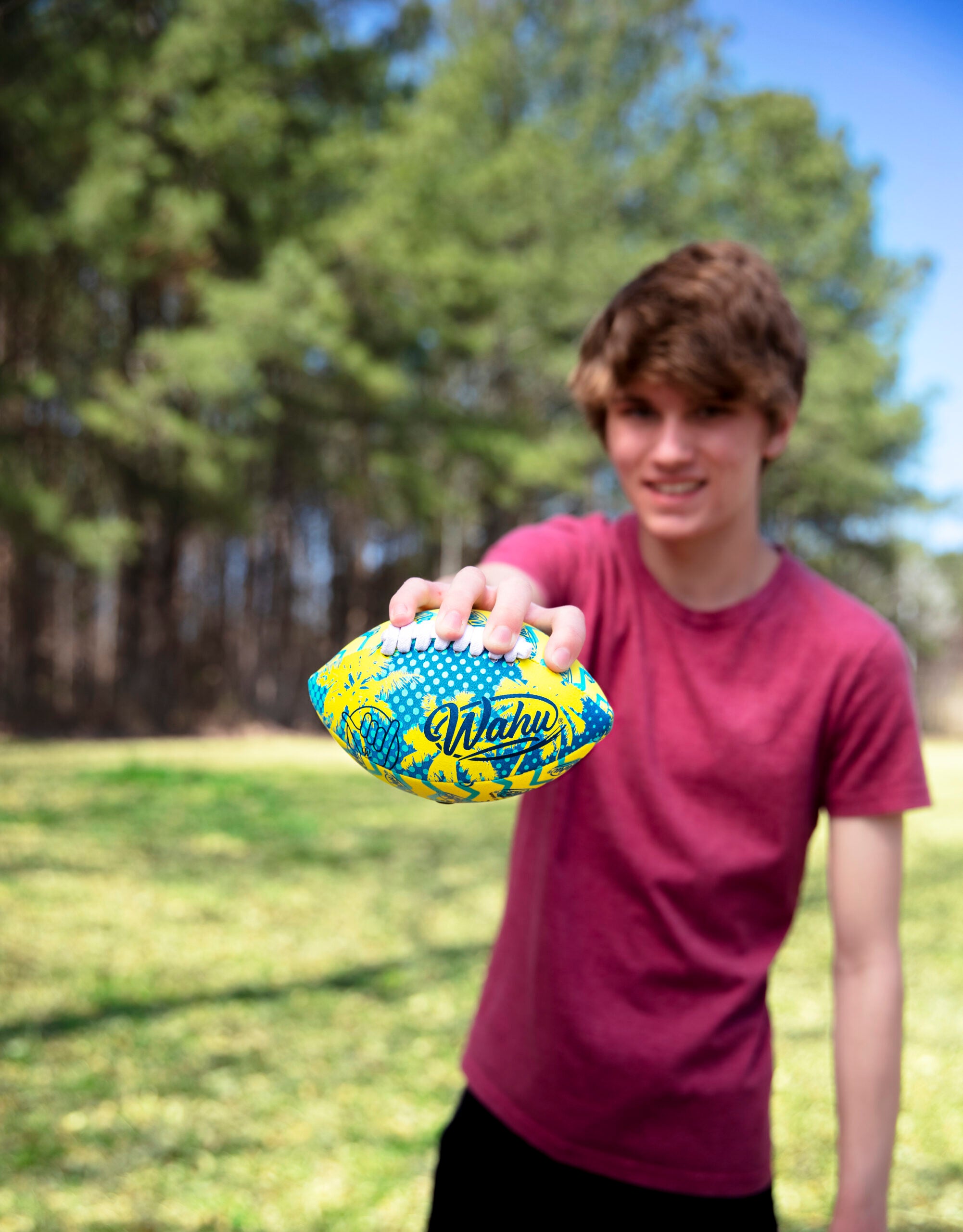 Wahu Mini Football Yellow/Teal