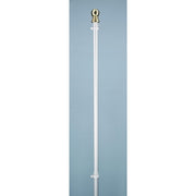 5 FT 1-PIECE WHITE SPINNING POLE ONE EA