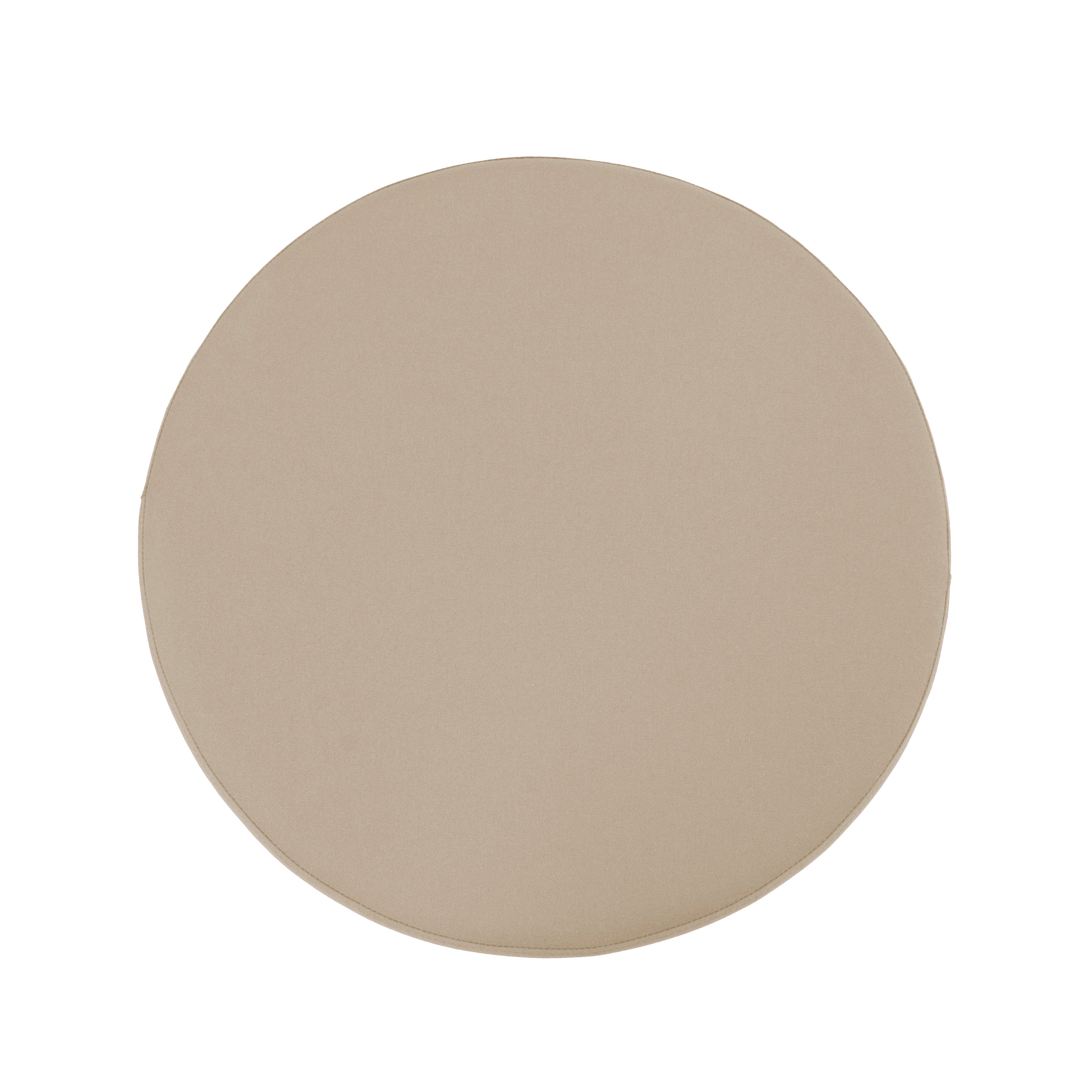 Outdoor 36" Round Ottoman with Sunbrella®, 18" H - Spectrum Sand
