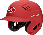 Rawlings R16 Matte Junior 1-Tone Baseball Helmet - Scarlet