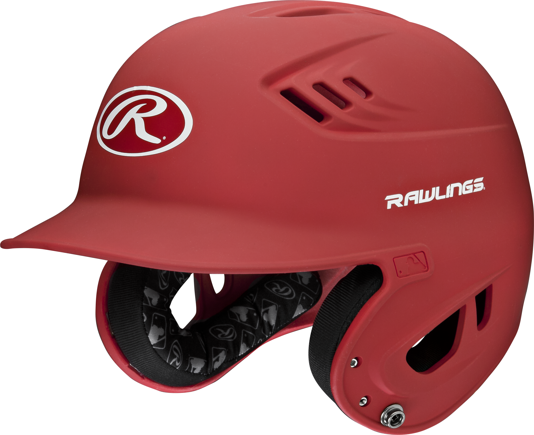 Rawlings R16 Matte Junior 1-Tone Baseball Helmet - Scarlet