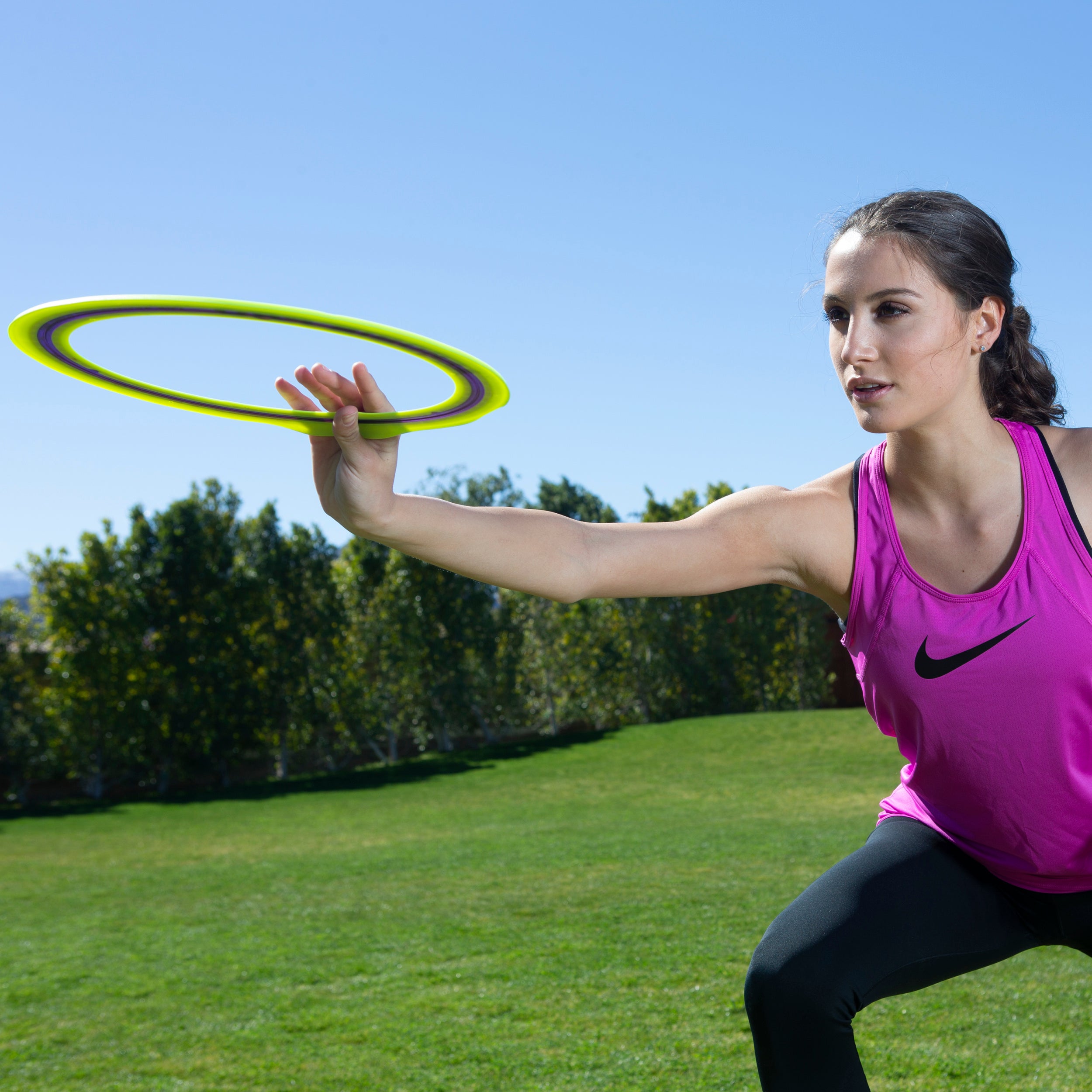 Aerobie Pro Ring Outdoor Flying Disc, 13 inches Color May Vary