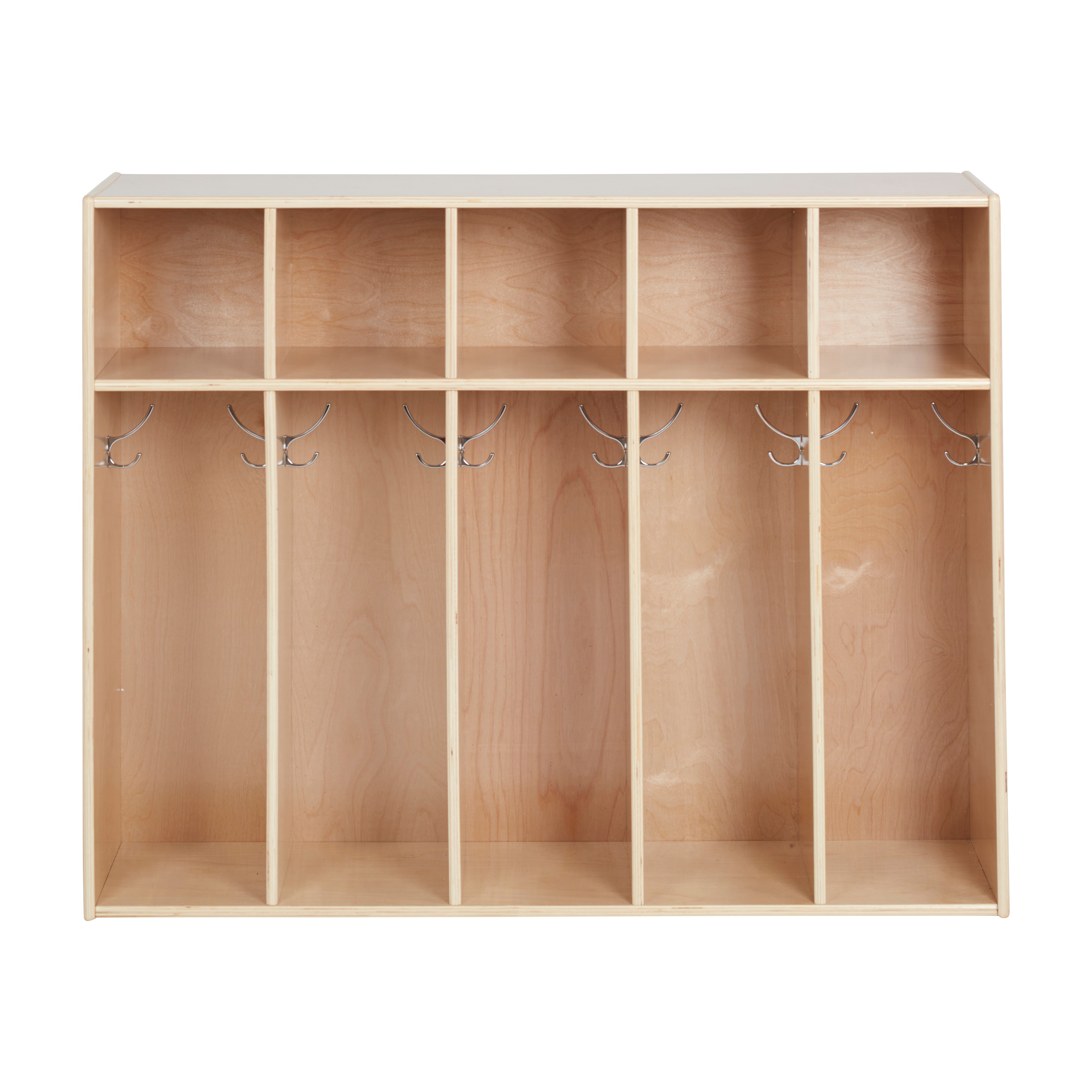 Streamline 5-Section Toddler Coat Locker - Natural
