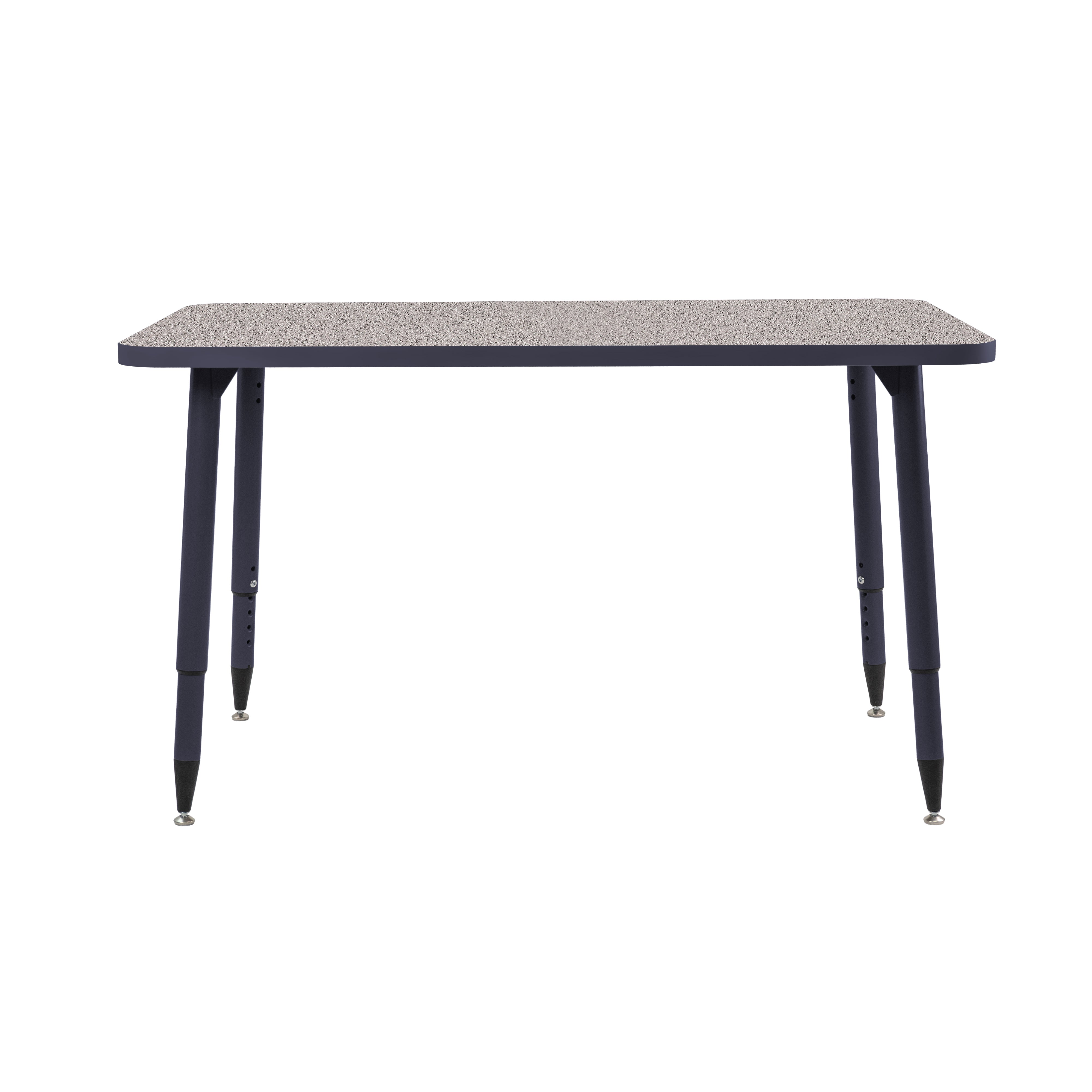 Adapte 30" x 48" Rectangle Thermofused Activity Table with Adjustable Tapered Legs - Gray/Navy