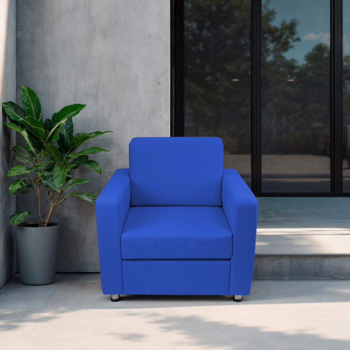 Outdoor Chair with Sunbrella - Canvas Pacific Blue