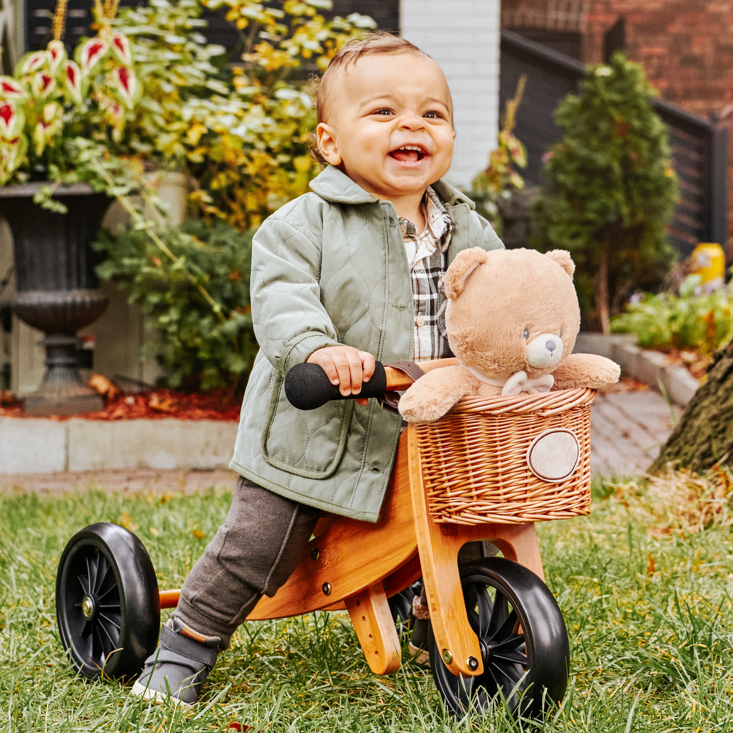 Baby GUND Sustainable Teddy Bear Plush, Stuffed Animal Made from Recycled Materials, Gift for Babies and Newborns, Brown, 13”