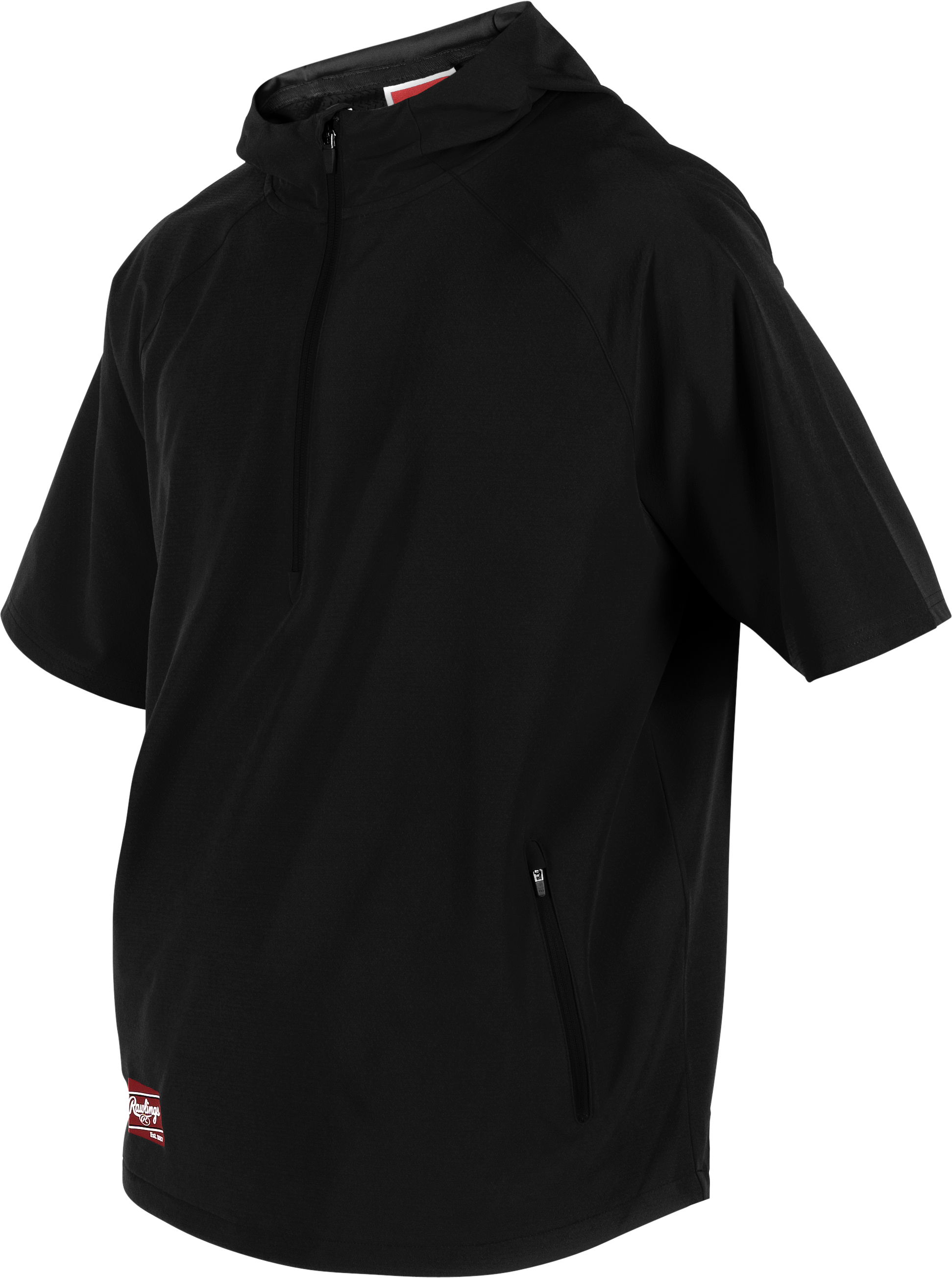 Rawlings Adult Colorsync Short Sleeve Hooded Jacket - Small - Black