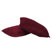 12" x 20" Rectangle Lumbar Microfiber Pillow with Piping, 2-Piece - Bordeaux