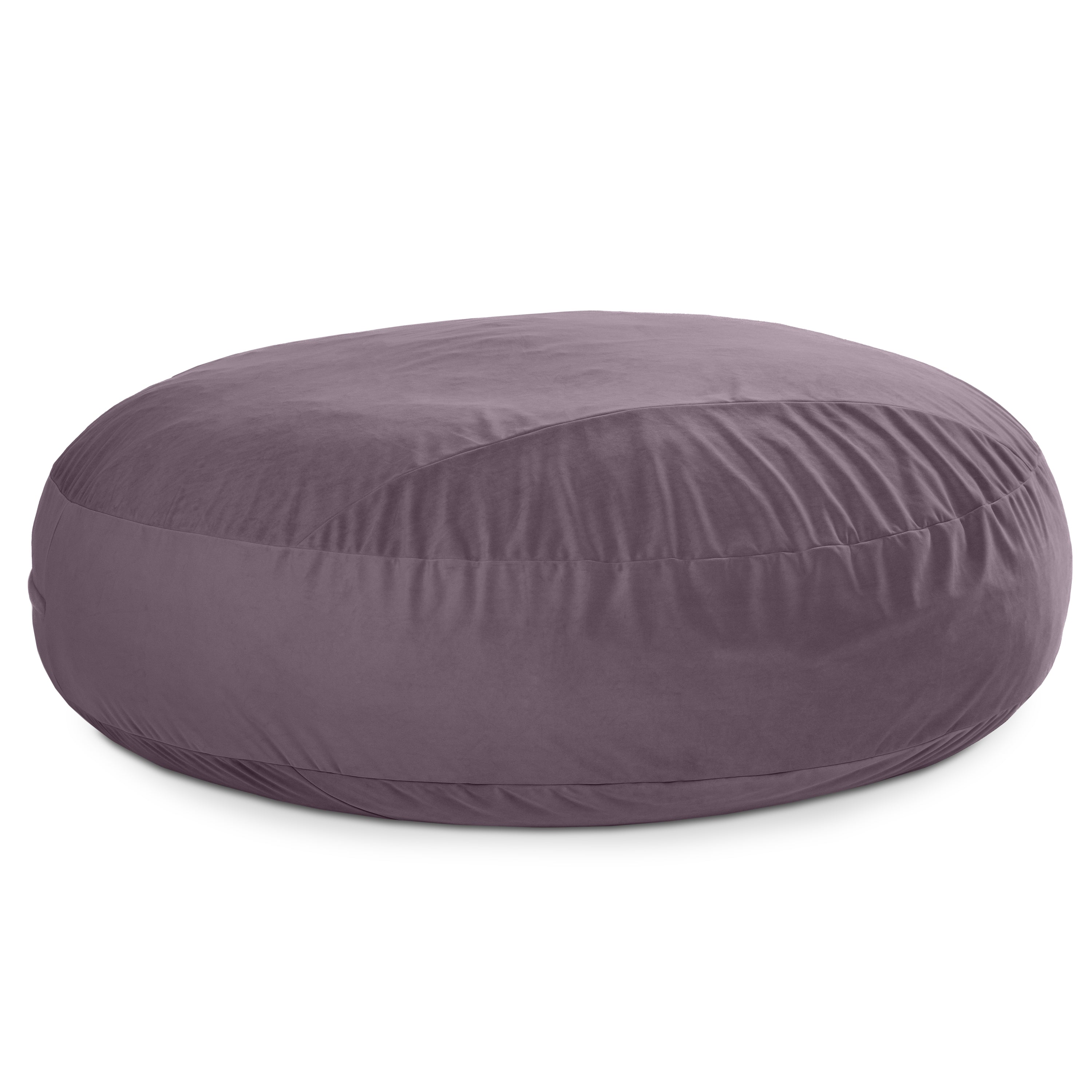 Jaxx 7 Foot Cocoon - 2-in-1 Convertible Bean Bag Bed & Large Bean Bag Chair for Adults, Lush Velvet Purple