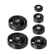 Lifeline 255Lb Pro Olympic Grip Plate (Rubber Coated) Set: (2) 45Lb (2) 35Lb (2) 25Lb (2) 10Lb (4) 5Lb (2) 2.5 Lb Plates