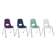 16" Stack Chair with Ball Glides - Contemporary/Purple