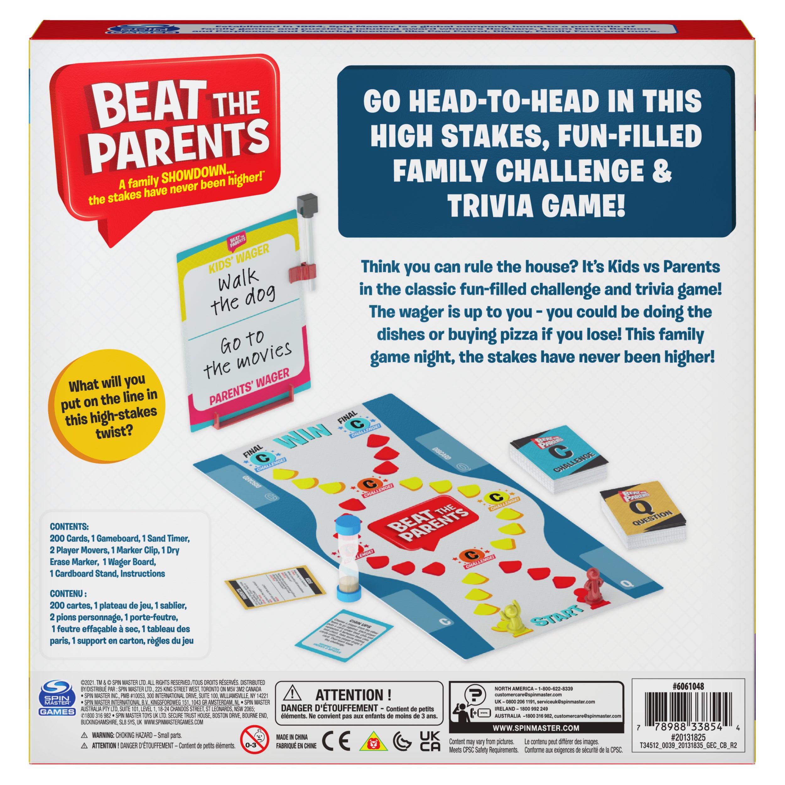 Spin Master Games, Beat the Parents Classic Family Trivia Game, Kids vs Parents for Ages 6 and up