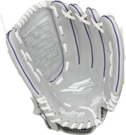 Rawlings Sure Catch Youth Series 12-Inch Softball Glove - Right Hand Thrower - Gray/Purple