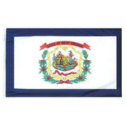 West Virginia State Flag 3x5 ft. Nylon SolarGuard Nyl-Glo 100% Made in USA to Official State Design Specifications.