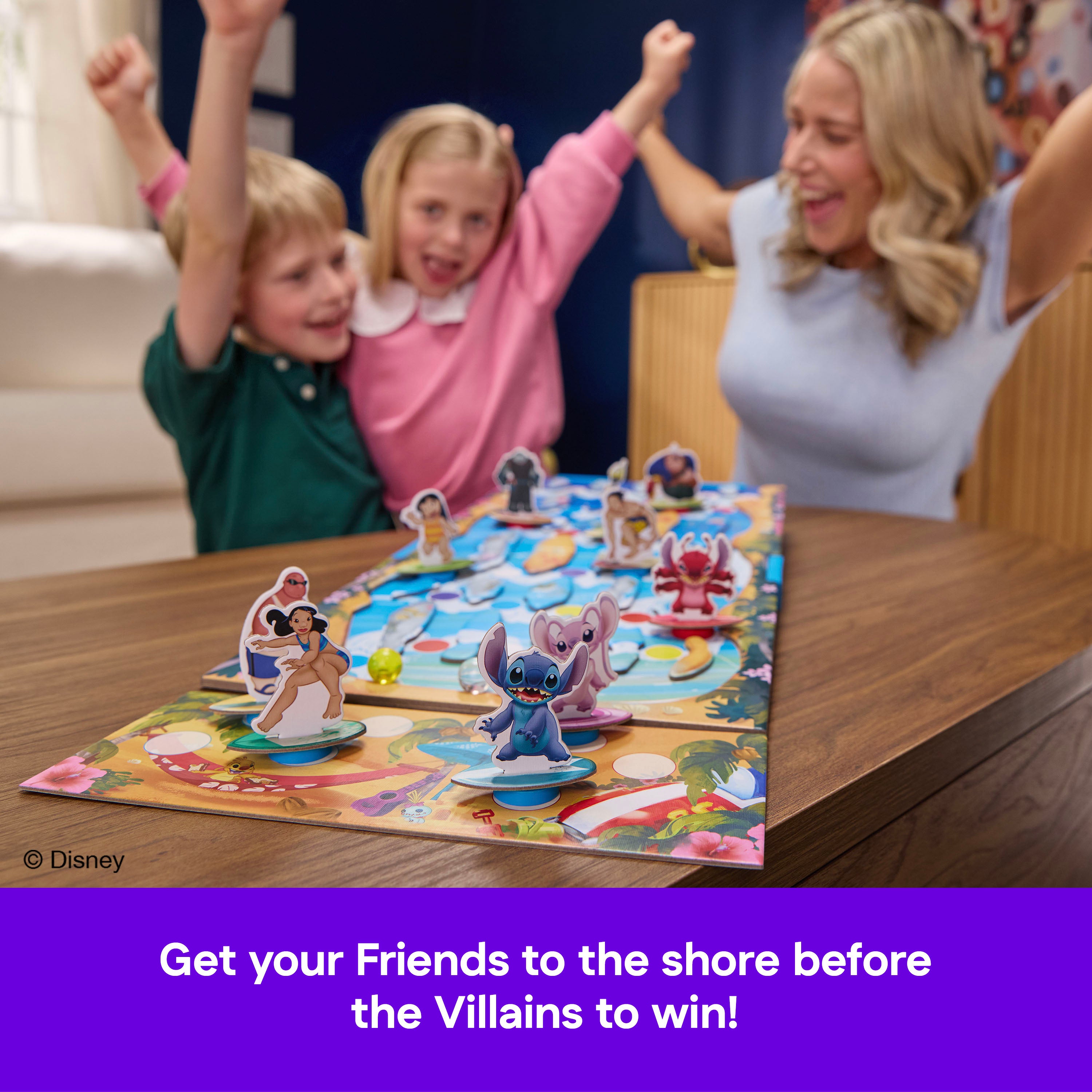 Spin Master Games, Disney’s Lilo & Stitch Surf Showdown, Marble Game, Stitch Gifts for Girls, Easy Activity Toy for Kids, Fun for Kids & Family, 2-6 Players, for Ages 5 & Up