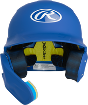 Rawlings Mach Adjust With Lhb Extension Matte Senior Batting Helmet - Royal