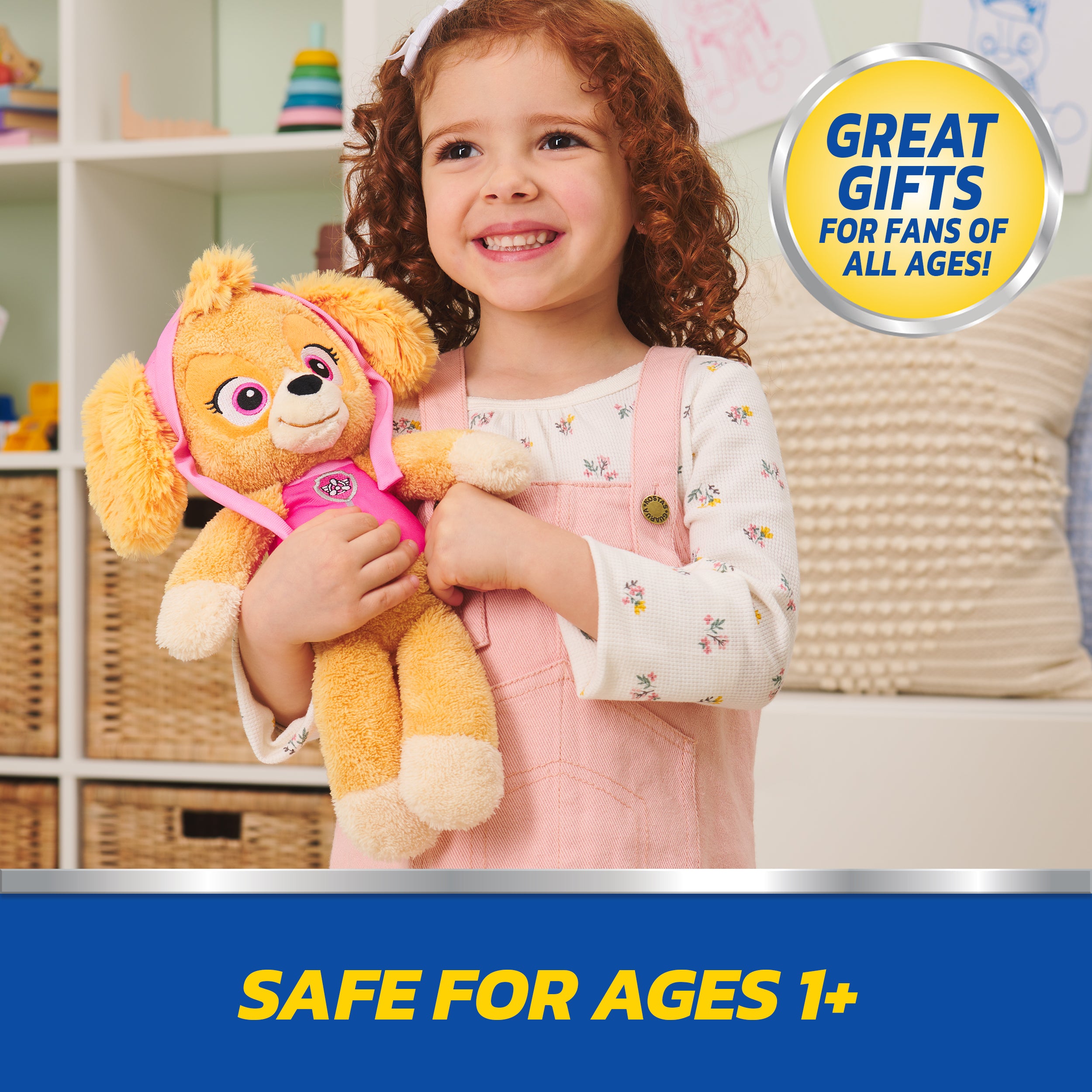 GUND PAW Patrol Official Skye Take Along Buddy Plush Toy, Premium Stuffed Animal for Ages 1 & Up, Pink/Brown, 13”