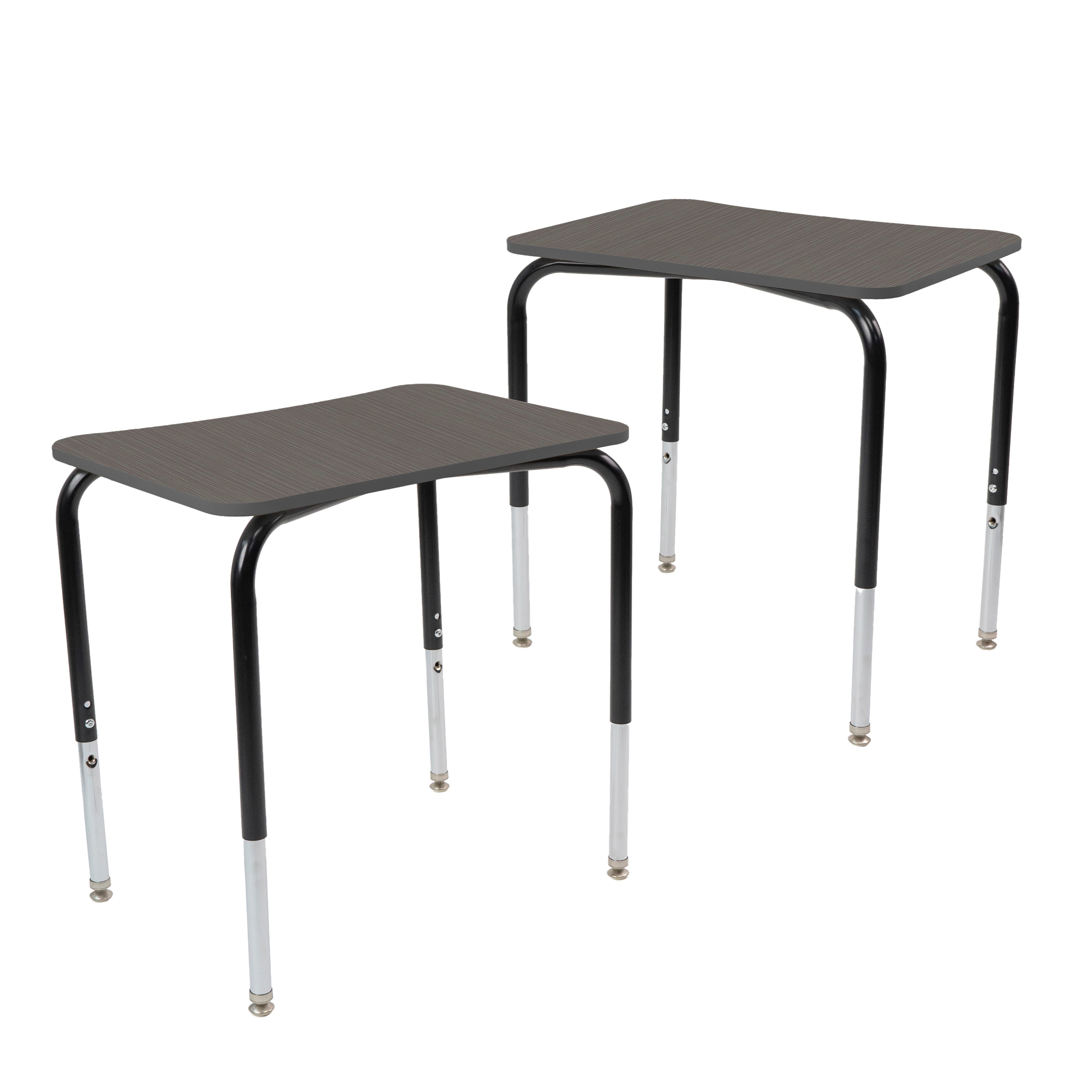 18" x 24" Belly Curve Open Front Desk, 2-pack - Cosmic Strandz/Graphite/Black