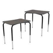 18" x 24" Belly Curve Open Front Desk, 2-pack - Cosmic Strandz/Graphite/Black