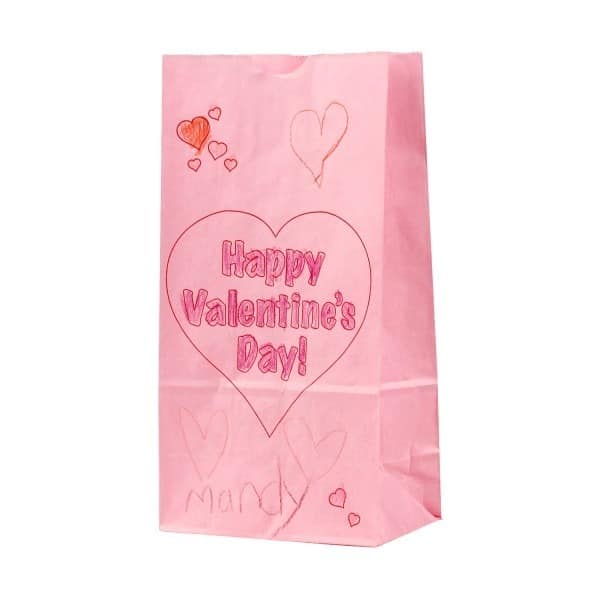 Paper Bags Size #4 -12 Pink Bags