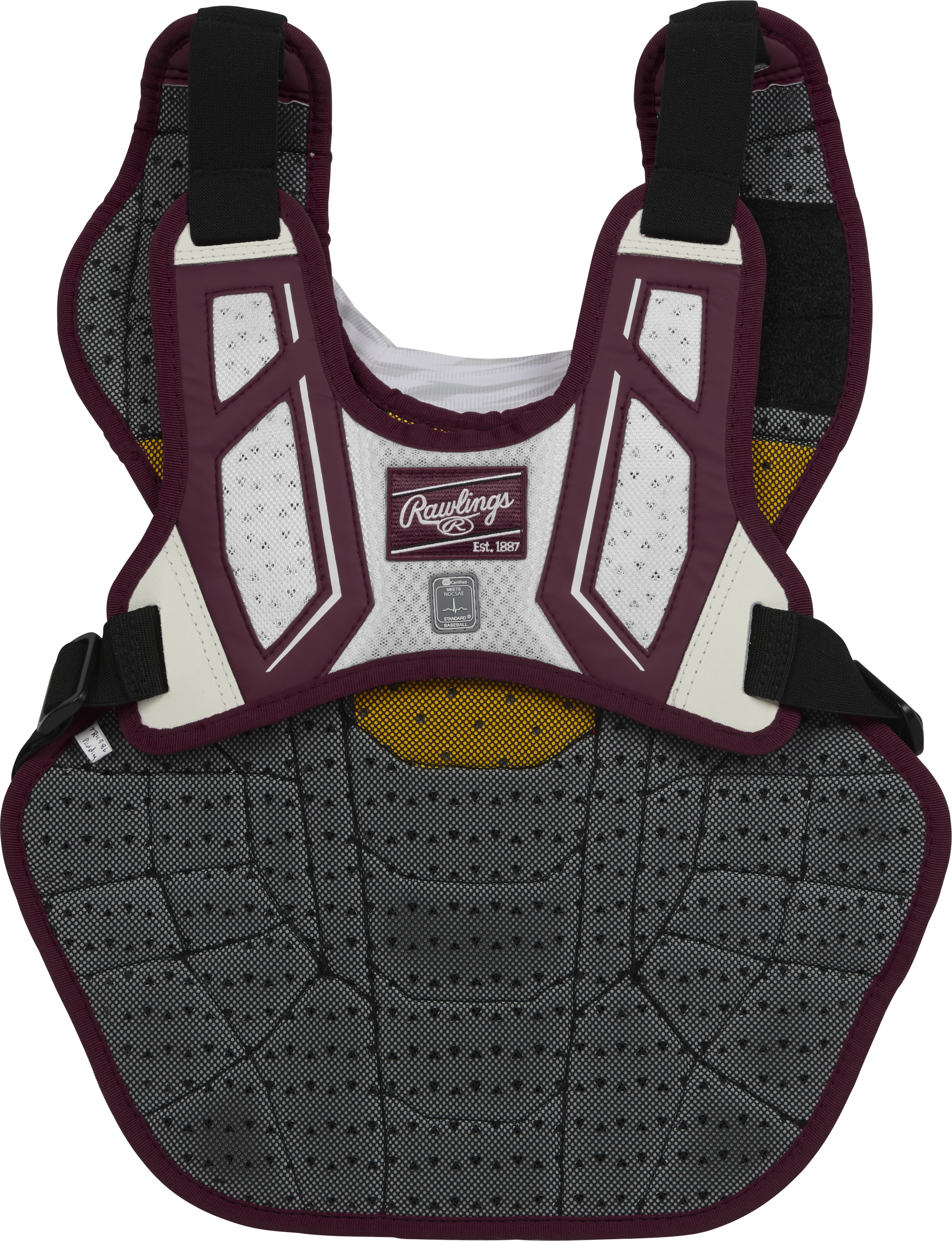 Rawlings Velo 2.0 Adult Catchers Chest Protector - Maroon/White