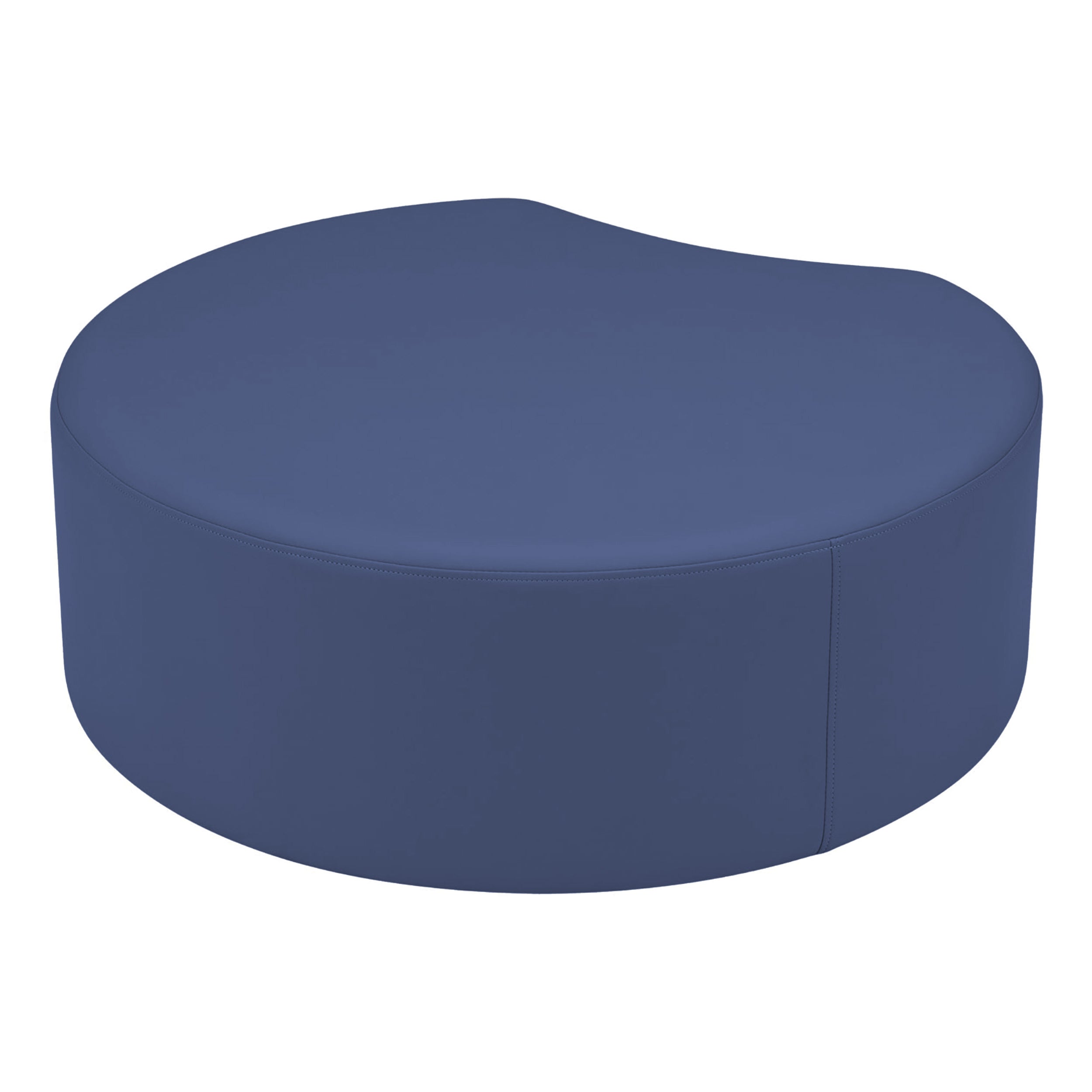 Pro Series Upholstered Crescent Ottoman 12" Height - Navy