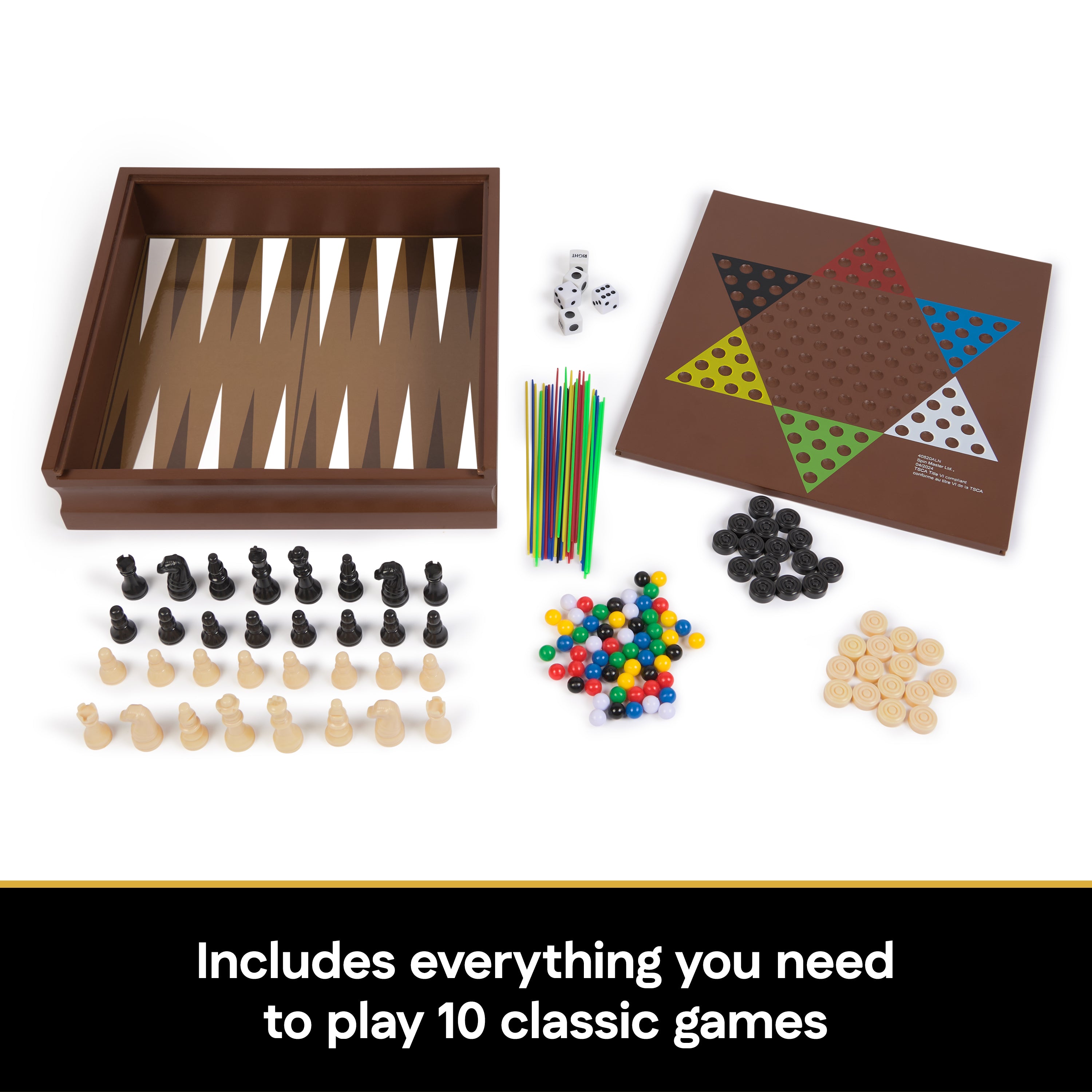 Spin Master Games, Cardinal Classics, Family 10 Classic Games Set, for Families and Kids Ages 8 and up