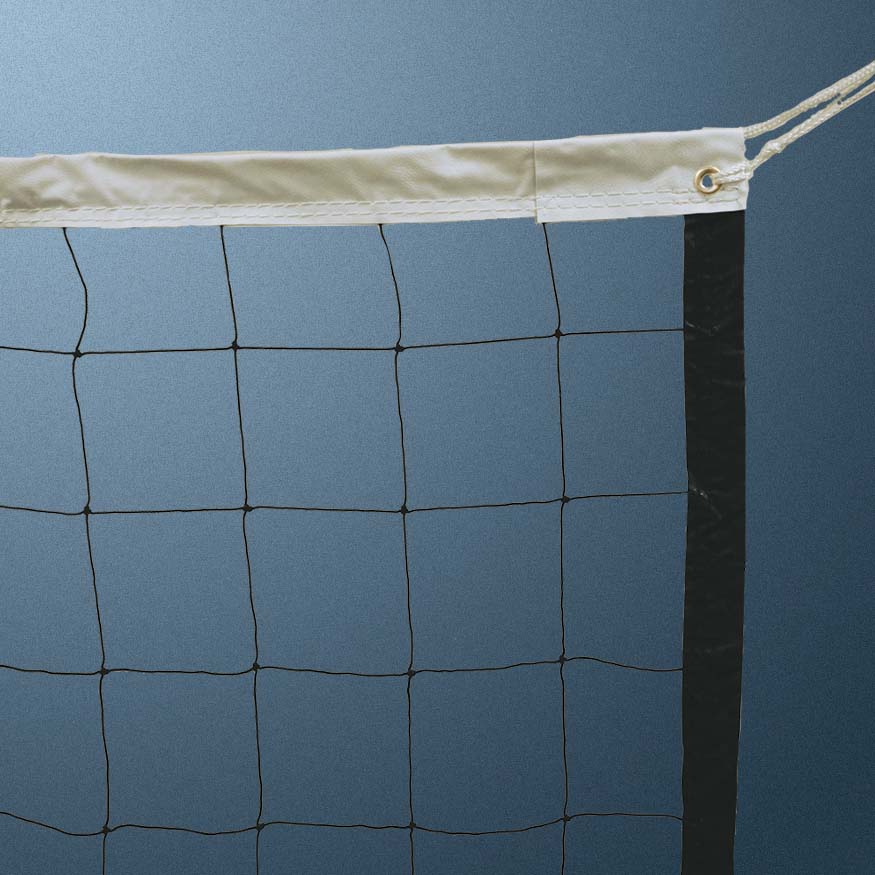 Volleyball Replacement Net with Steel Cable (2.5mm Poly Mesh) (32 ft.L x 36 in.H) (Black)
