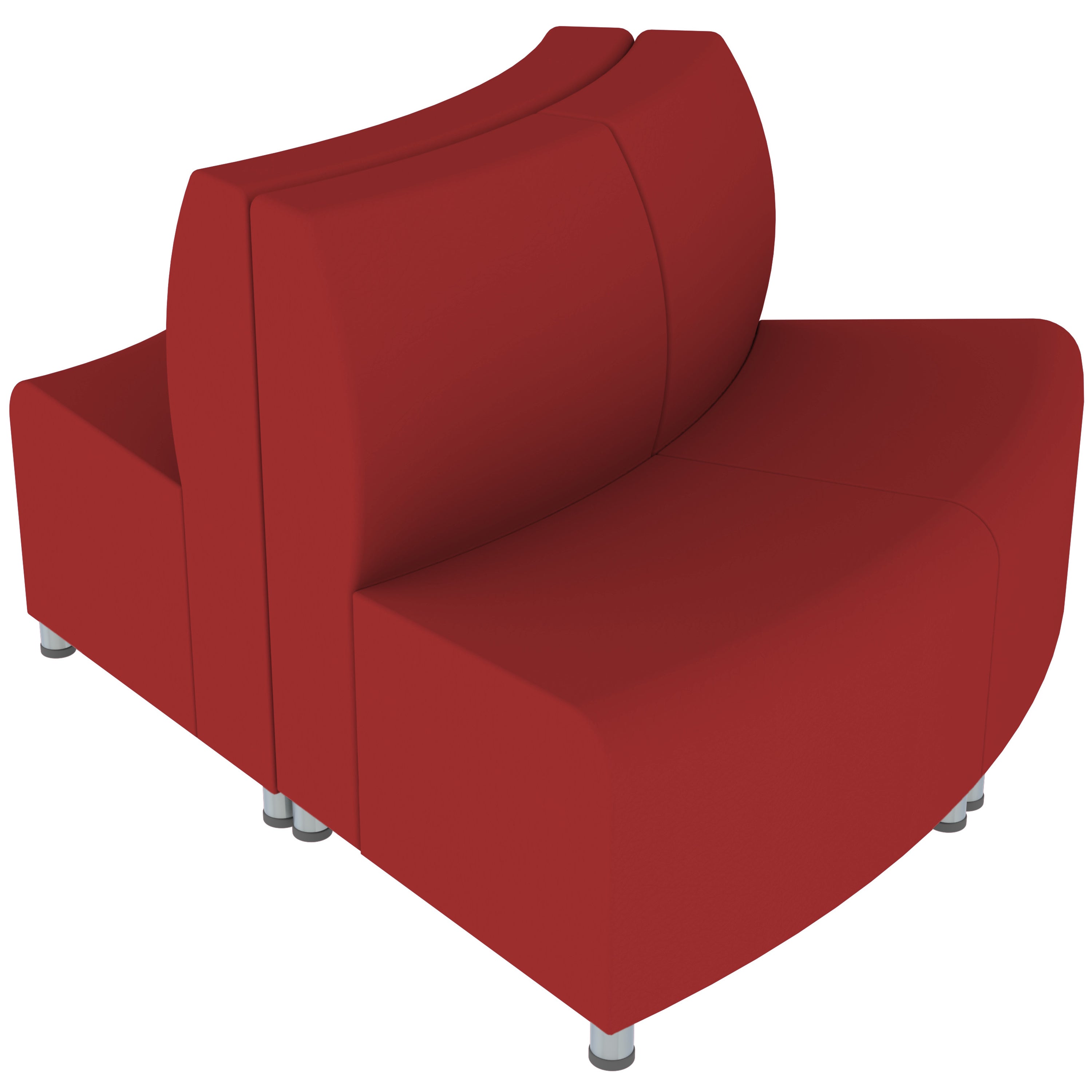 Pro Series Connect Edged Ripplet Seating, 3-Piece Set - Crimson