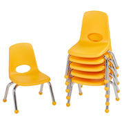 10" Stack Chair with Ball Glides - Yellow