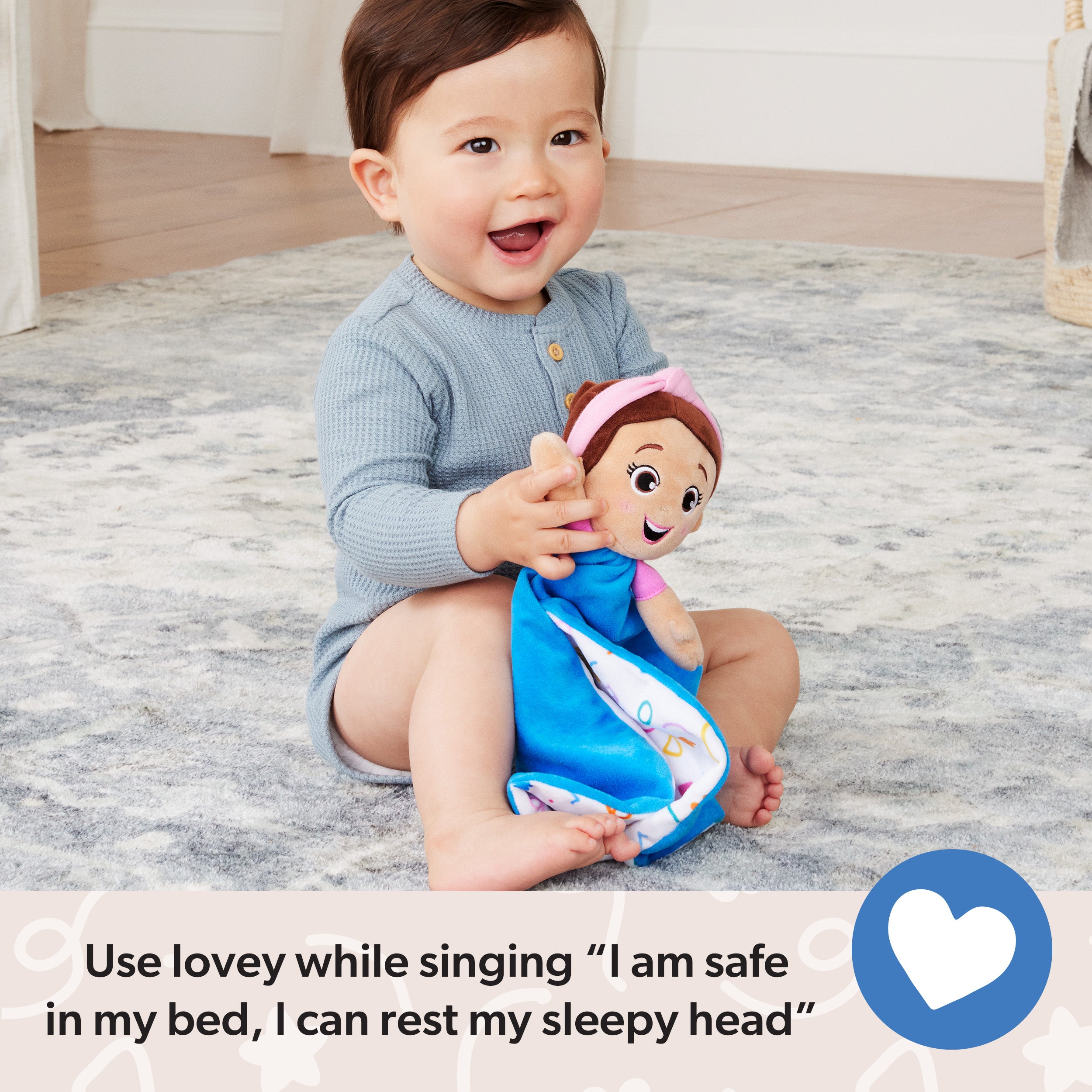 Ms. Rachel Official Huggable Lovey, Double Sided, Machine Washable Security Blankets for Babies Ages 0-1+