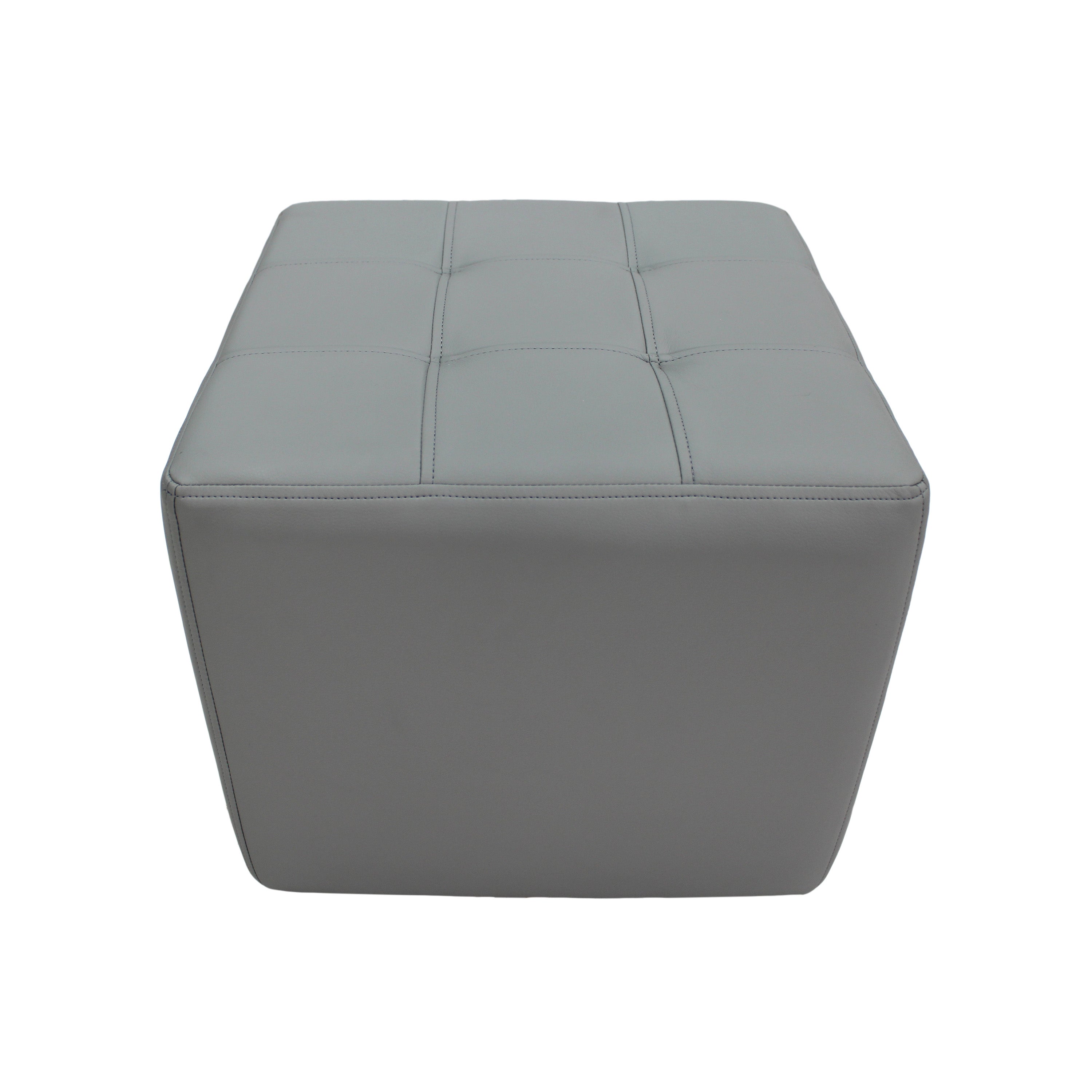 Tufted Square Ottoman 16" Height - Gray