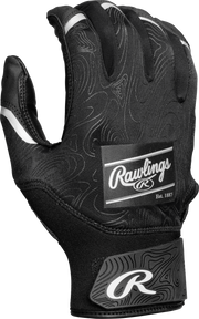 Rawlings Adult Clout  Batting Gloves - Small - Black/Black