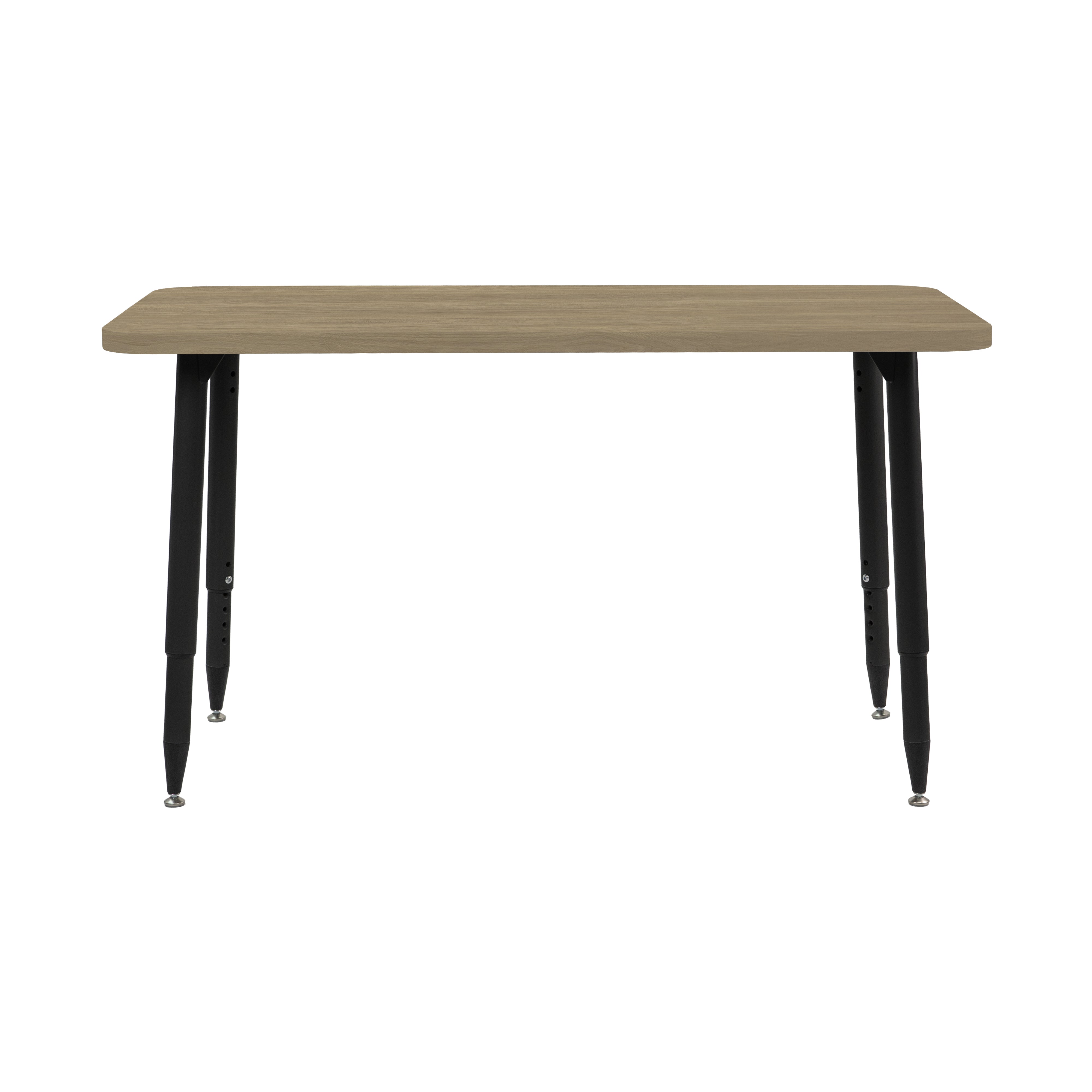 Adapte 24" x 48" Rectangle Woodgrain Activity Table with Adjustable Tapered Legs - Pasadena Oak/Black