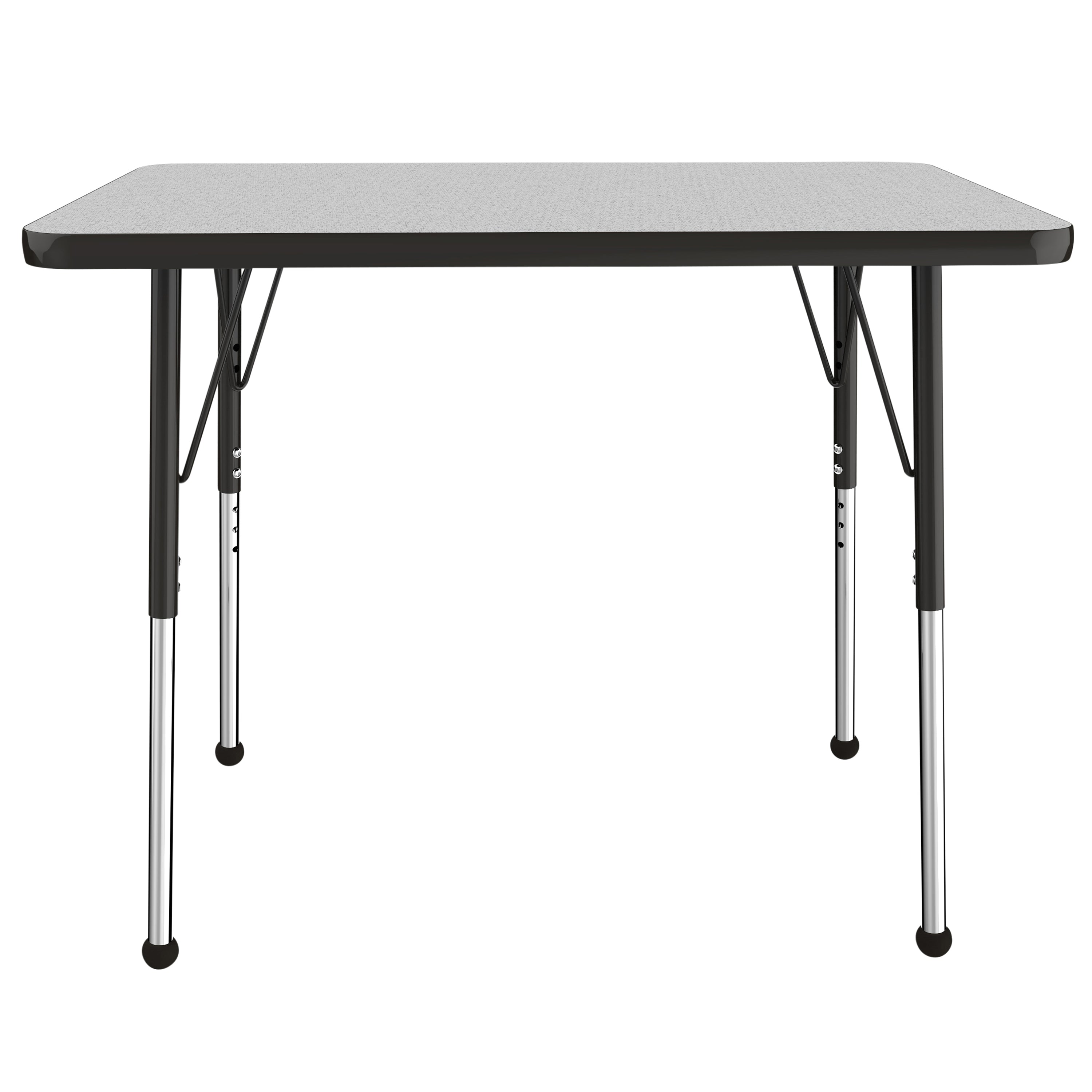 24" x 36" Rectangle T-Molding Activity Table with Adjustable Standard Ball Glide Legs - Gray/Black