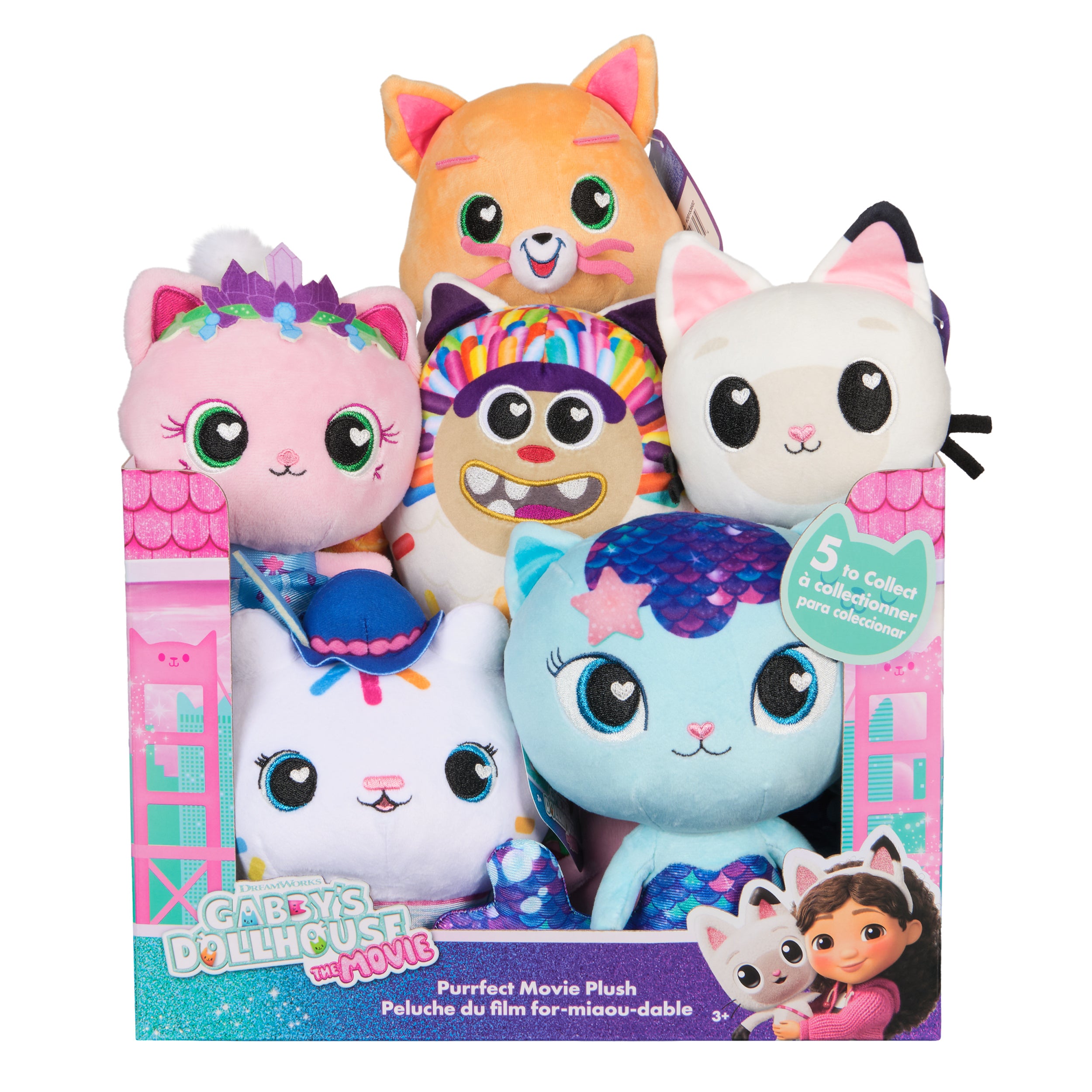Gabby’s Dollhouse: The Movie Official Plush Toys, Stuffed Animals for Ages 1 & Up, Assorted Styles, 8”