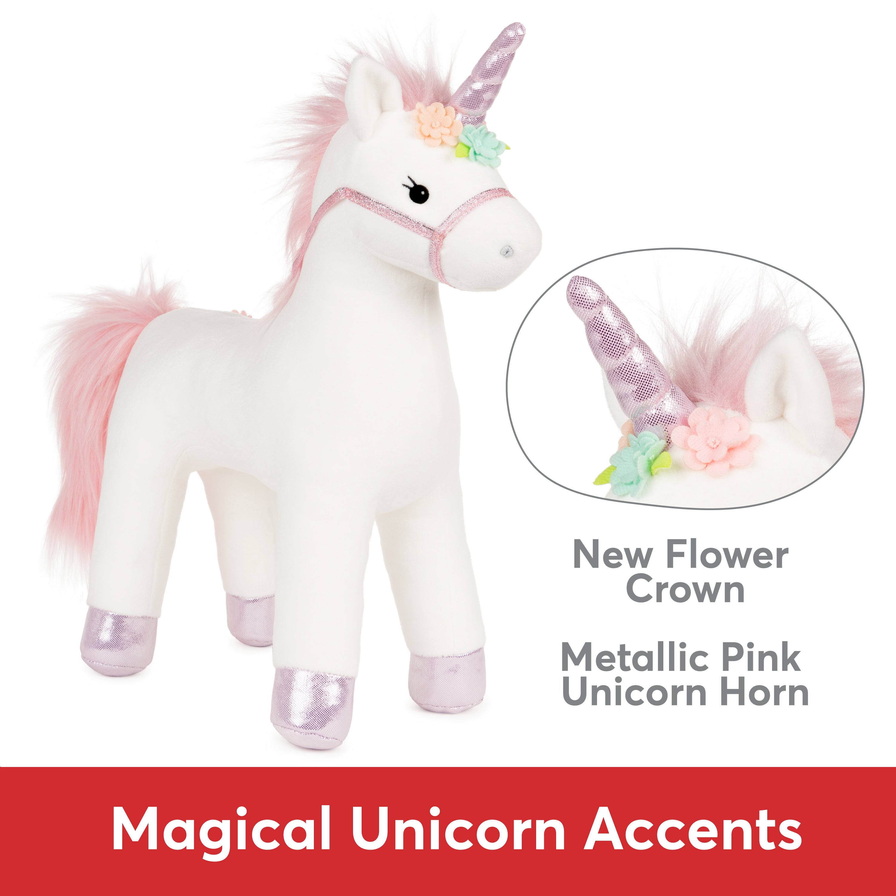 GUND Lily Rose Unicorn Stuffed Animal Plush Toy for Ages 1 and Up, White, 15”