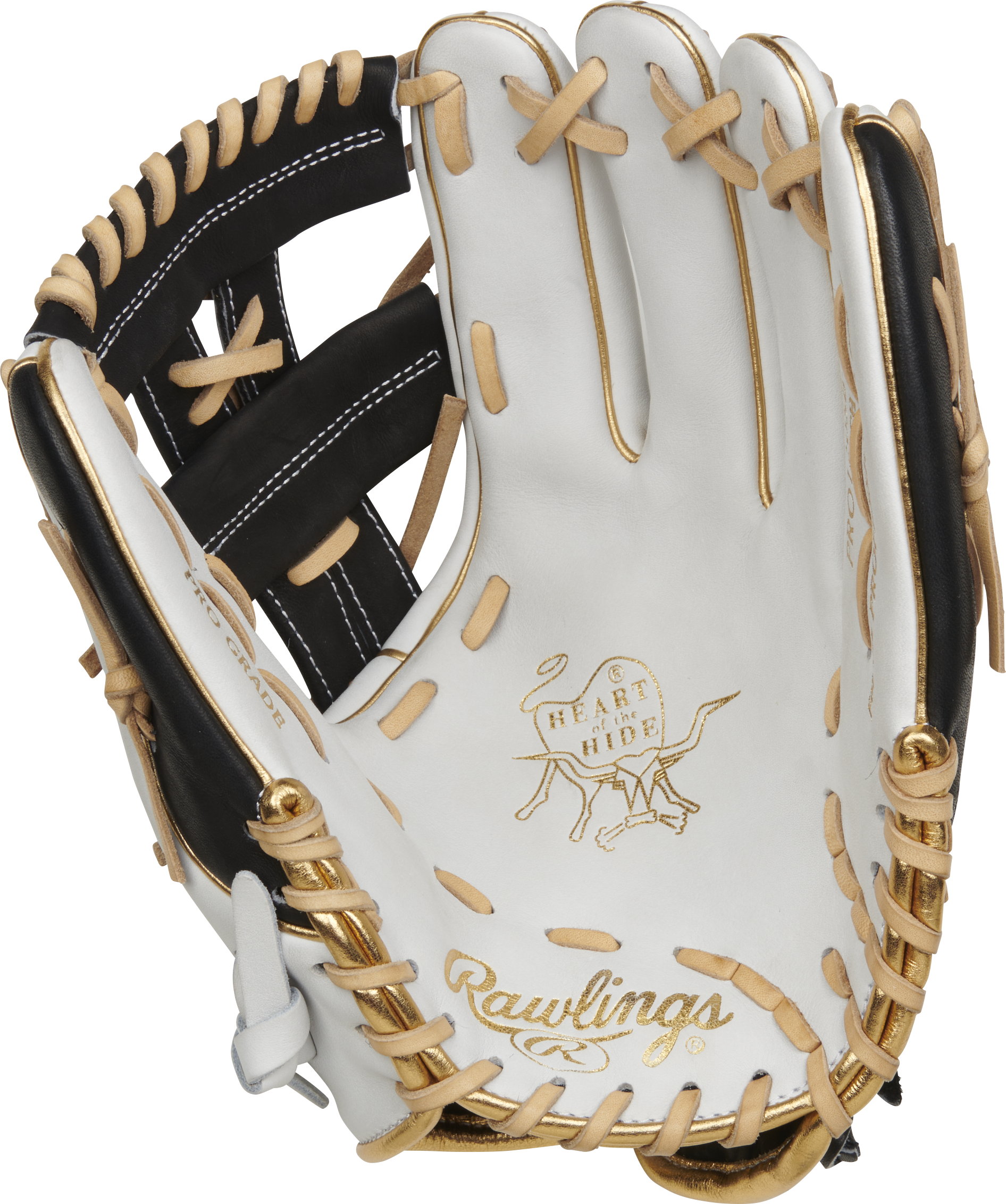 Rawlings Heart Of The Hide Series 12-Inch Softball Glove - Right Hand Thrower - White